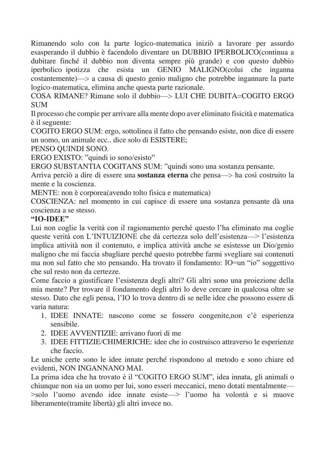 # CARTESIO

Cartesio fu un uomo del 1600, costruì il concetto di mente e inconsciamente diede l'idea
di IO come persona. Era un ragazzo fran