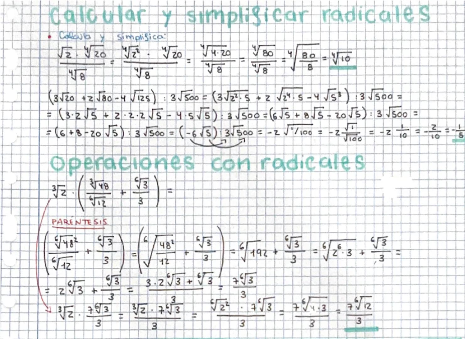 # PROPIEDADES YOPERACIONES CON
## radicales

$\sqrt[n]{a^m}$$\longrightarrow$ radicando -Rait con potencia con exponente fraccionaria.
n'ind