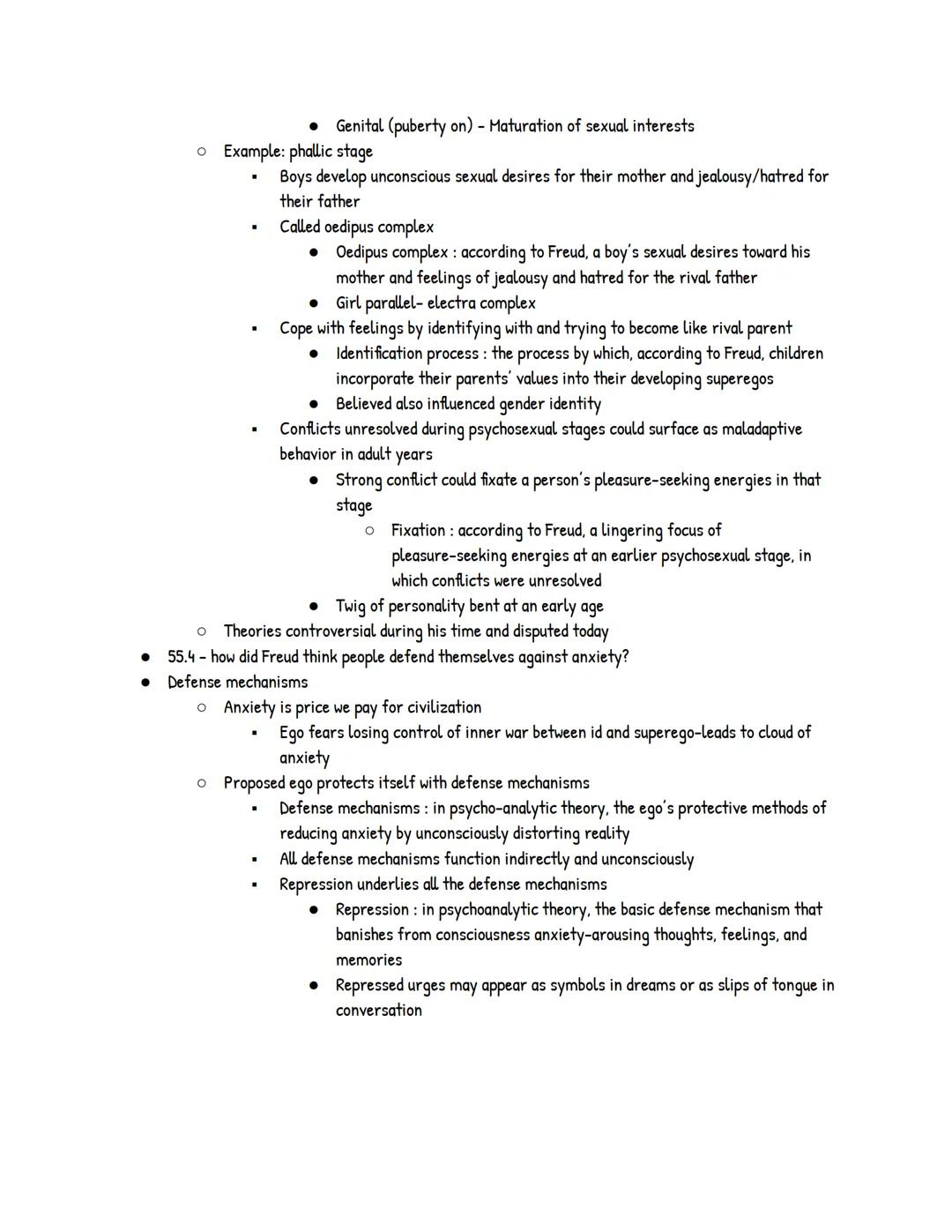 # UNIT 10: Personality

Module 55: Freud's Psychoanalytic Perspective: Exploring the
Unconscious

• 55.1 - How did Sigmund Freud's treatment