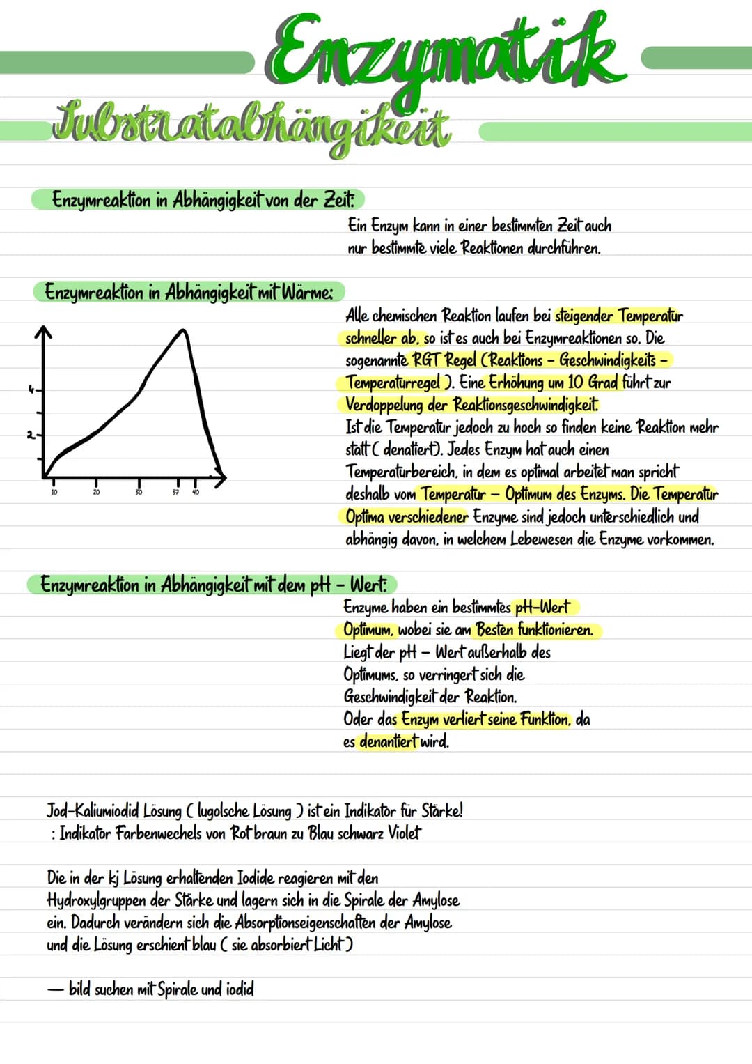 Enzymatik # Enzymatik

# Wirkungsweise

Substratspezifisch

Ein Enzym ist
substratspezifisch,
da immer nur ein
Substrat zu dem
passendem Akt