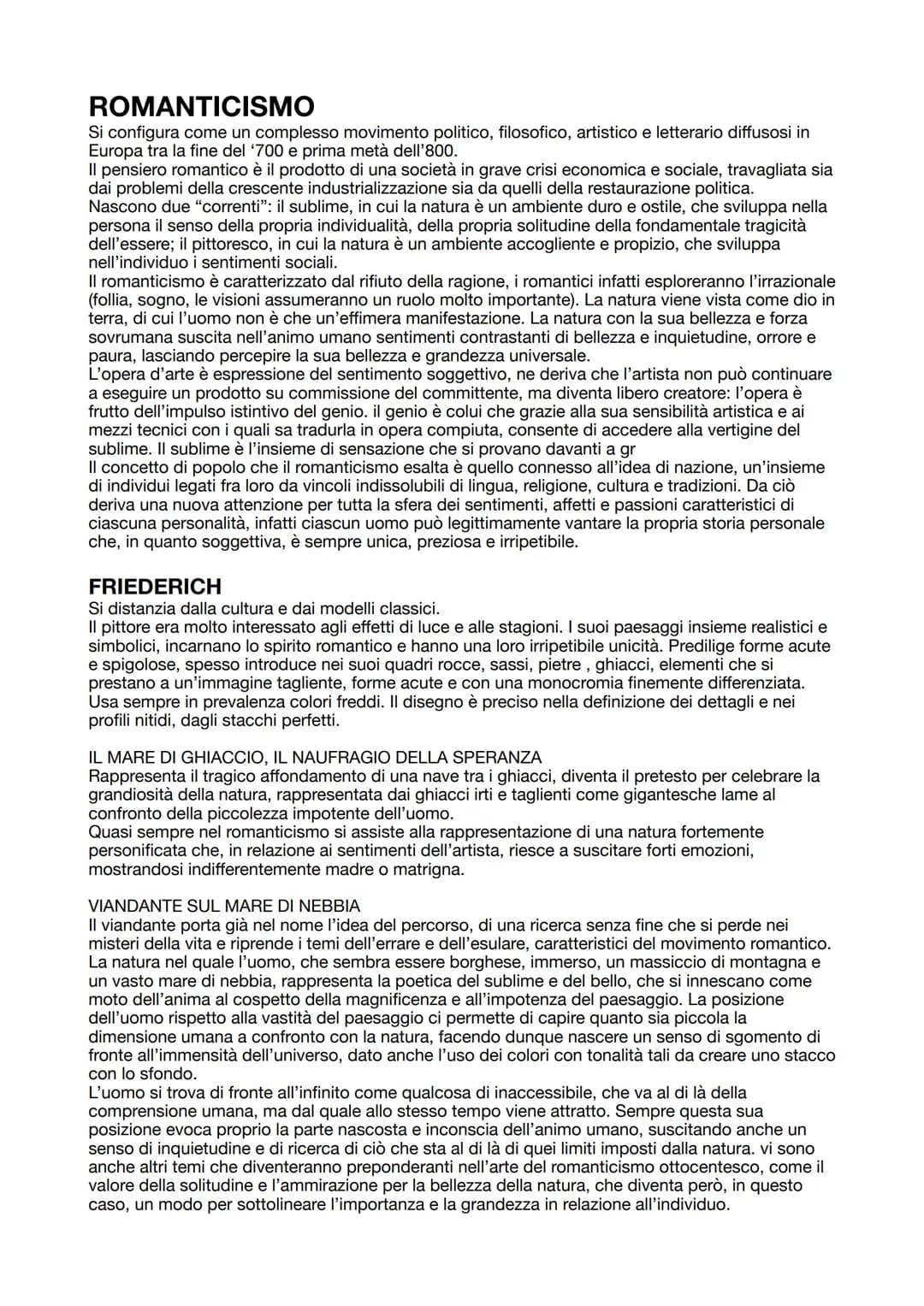 # ROMANTICISMO
Si configura come un complesso movimento politico, filosofico, artistico e letterario diffusosi in
Europa tra la fine del '70