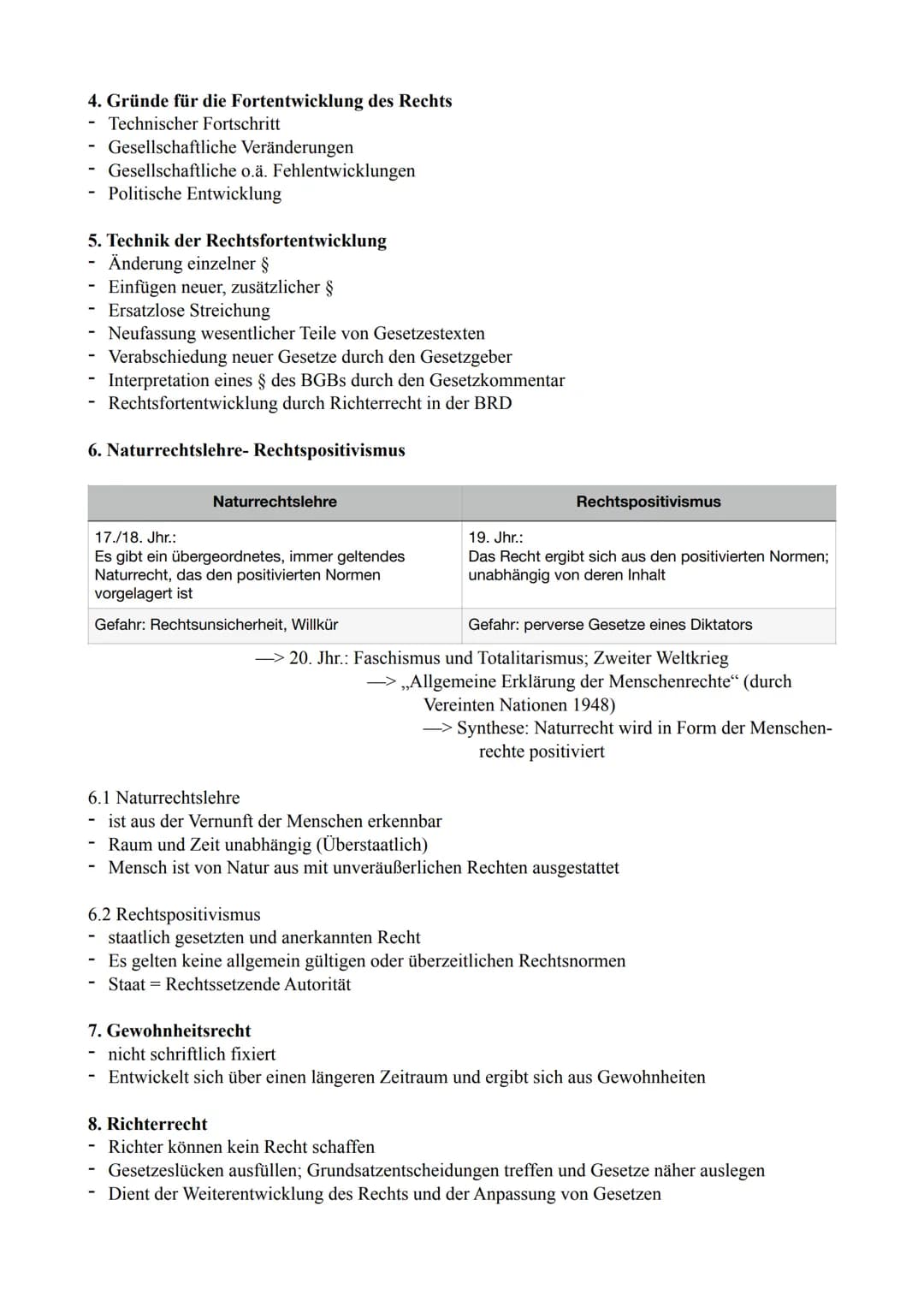 # Zusammenfassung für Wirtschaftsklausur (Recht)

1. Rech und Gerechtigkeit

1.1 Gleichheit
- Grundsatz der Gleichheit sieht vor, dass niema