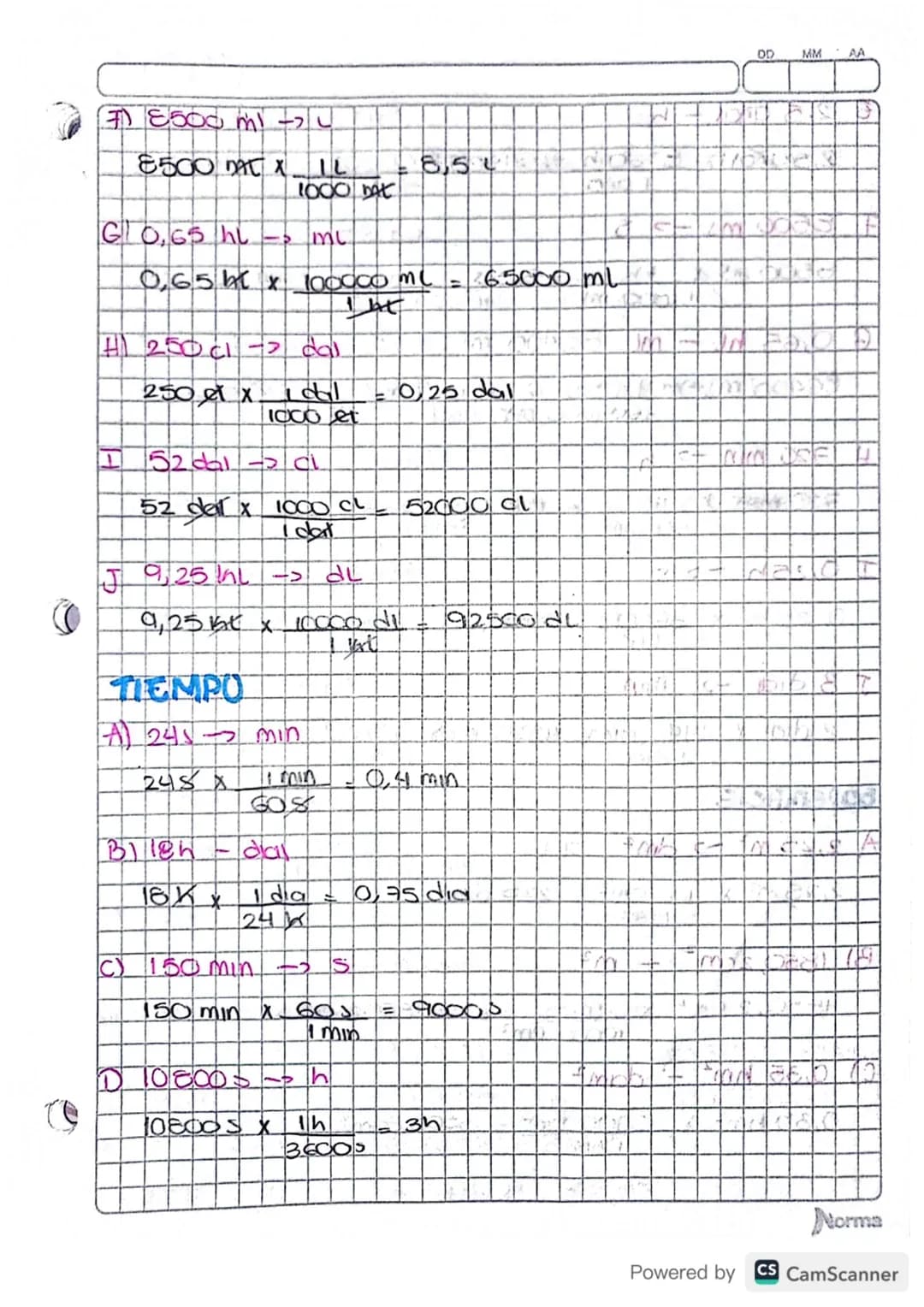 TALLER DE REPASO

Mara
19) 28 ng-g
28 kg x $\frac{10009}{1 kg}$= 280009

B) 324500 mg - ng

324500mg x $\frac{1 ing}{1000000 mg}$= 0,3245ing