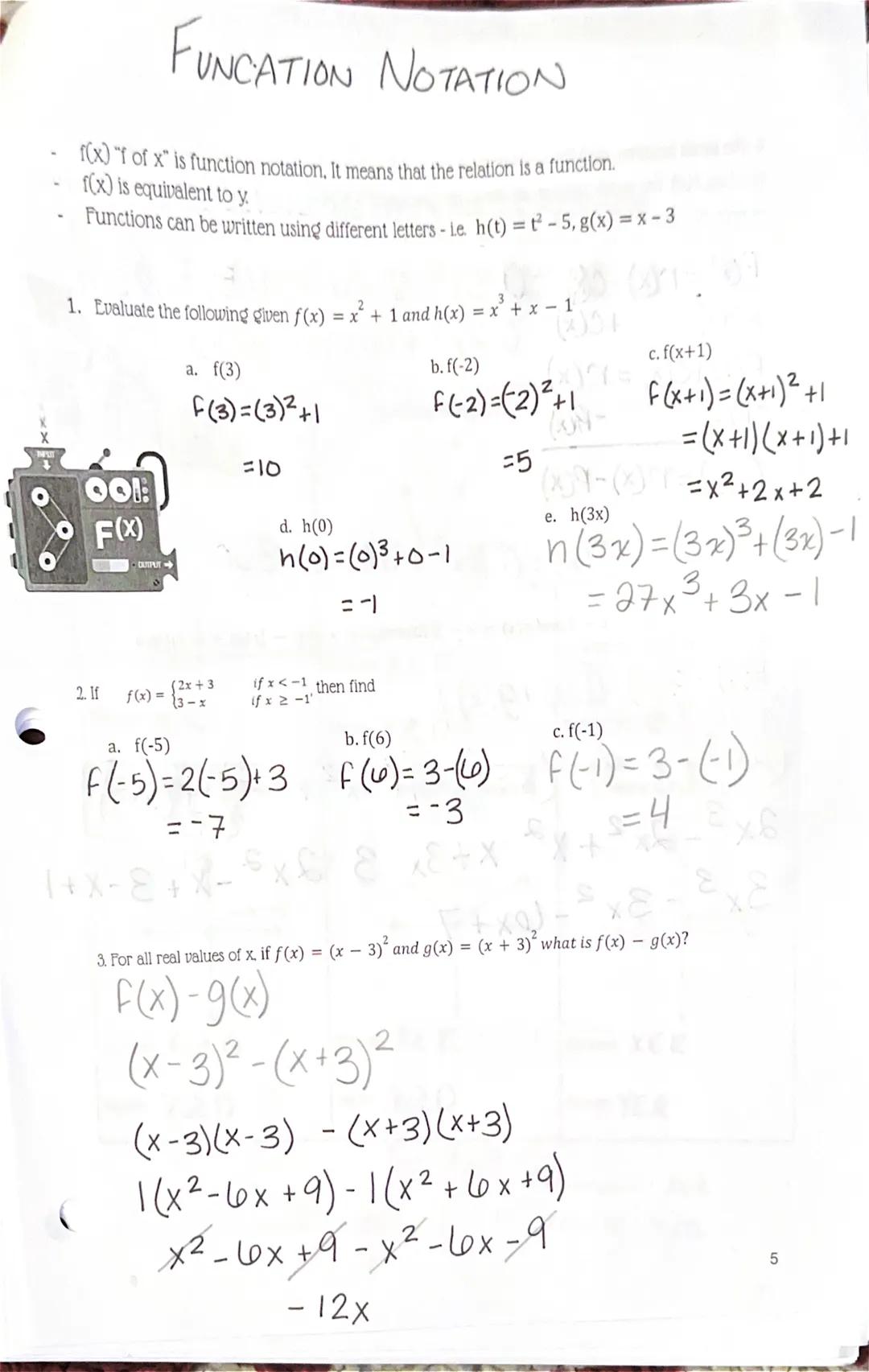 # Lesson 1-Introduction to Functions

Definitions:
Relation: a relation is a set of all ordered pairs (xy) →
they create graphsl

(x)Domain: