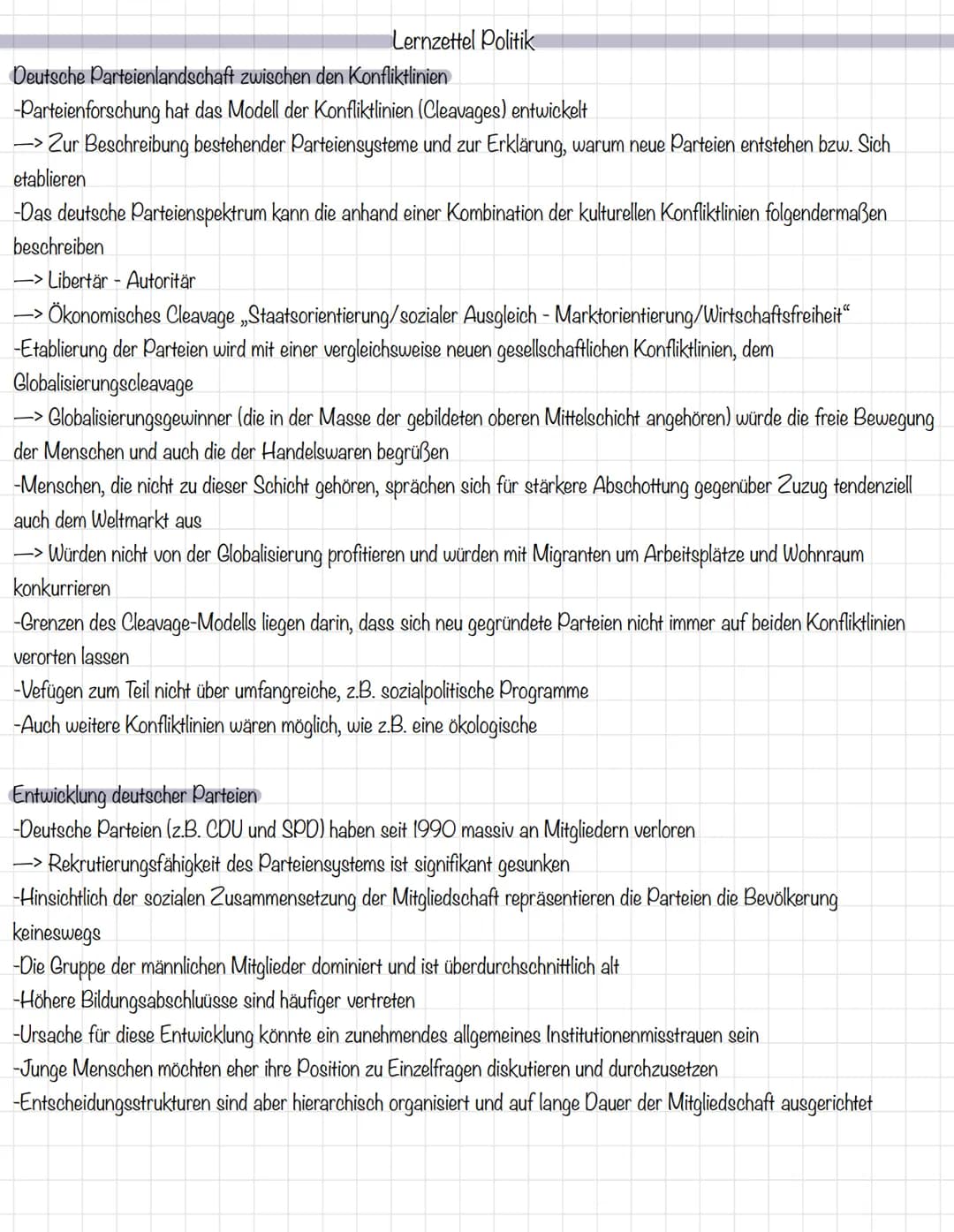 Lernzettel Poltik

Funktionen politischer Partizipation
Artikulation
-Bürger sollten die Möglichkeit erhalten ihre Meinung öffentlich zu äuß