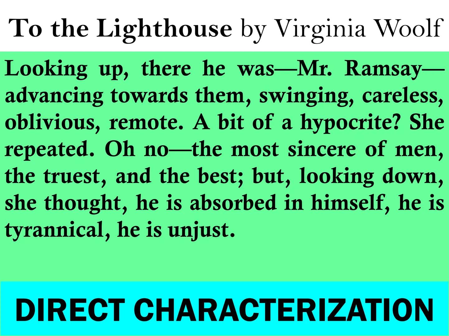 © The act of breathing life into a character

CHARACTERIZATION

DIRECT CHARACTERIZATION

INDIRECT CHARACTERIZATION   # CHARACTERIZATION

DIR
