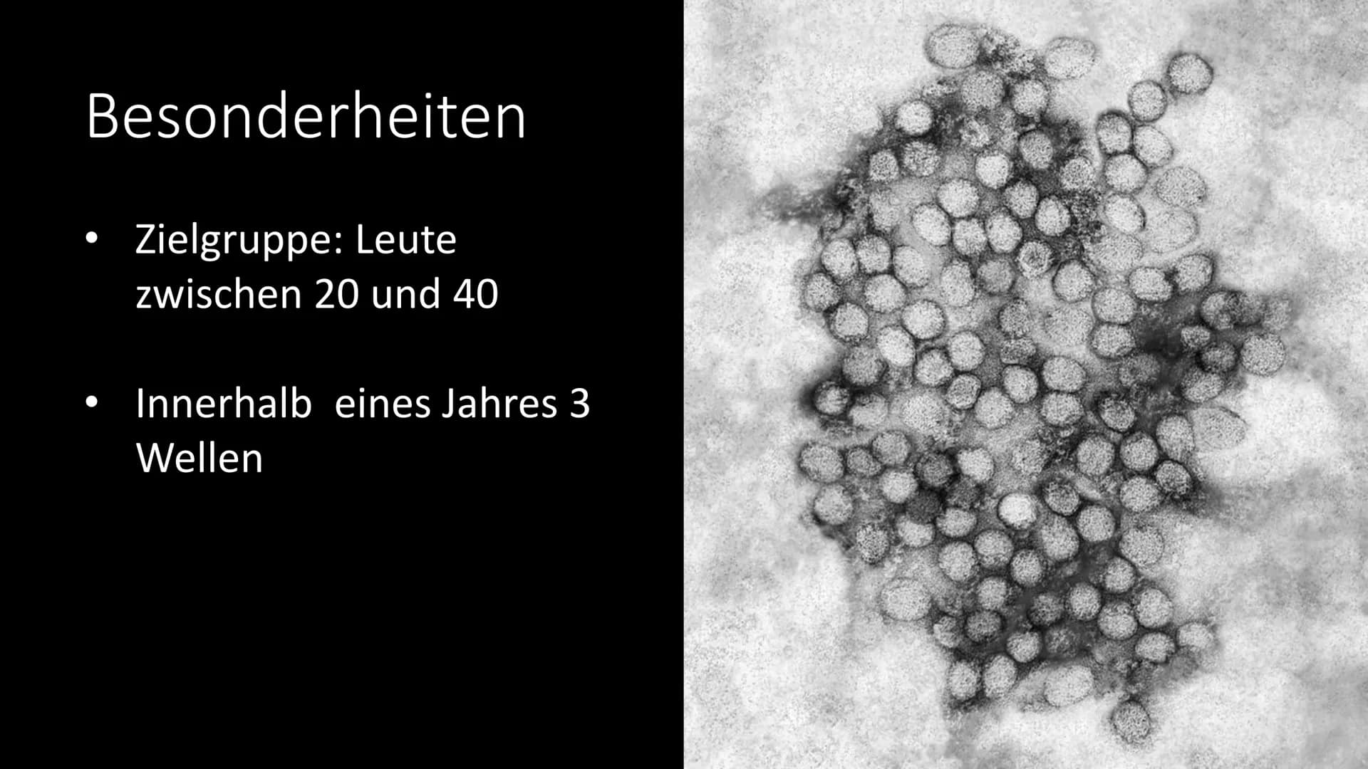 # Die spanische Grippe Inhaltsverzeichnis

Besonderheit der Grippe
3
Symptome
4
Ausbruch
5
Maßnahmen
6
Folgen weltweit
8
Aufbau des Erregers