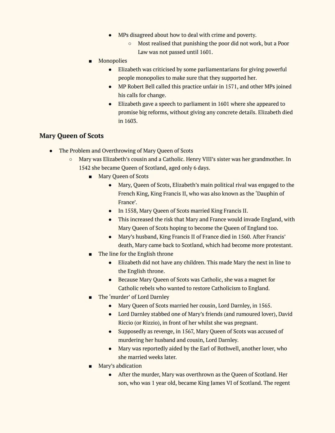 # History GCSE
# Elizabethan England

Notes

Elizabeth's Court and Parliament

Elizabeth I and her Court

Elizabeth's Accession

*   The Sit