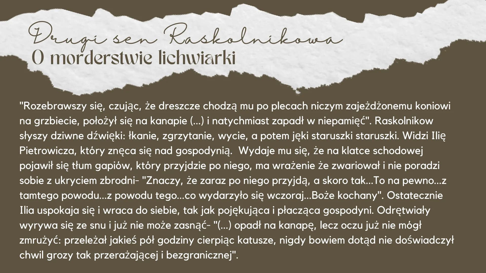 
<h2>Znaczenie snów</h2>
<p>Sny odgrywają ważną rolę w literaturze, ponieważ ukazują wewnętrzne przeżycia bohaterów oraz ich stan psychiczny