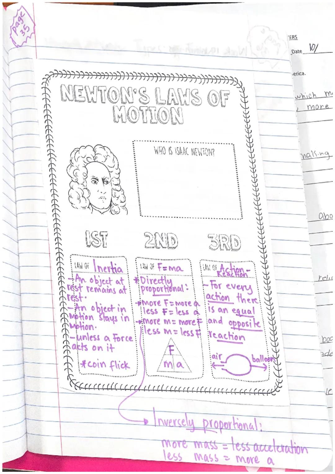 Dage
35
'ERS
Date 10/

NEWTON'S LAWS OF
MOTION

WHO IS ISAAC NEWTON?

erica.
which m
more

naliing

IST 2ND 3RD

abo
ㅋㅋㅋㅋㅋㅋㅋㅋㅋㅋㅋ
LAW OF Iner