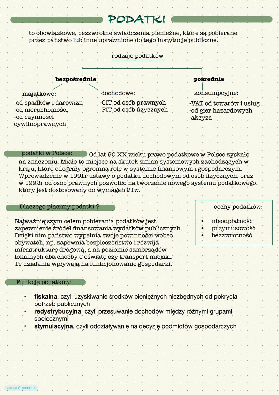 # PODATKI

to obowiązkowe, bezzwrotne świadczenia pieniężne, które są pobierane
przez państwo lub inne uprawnione do tego instytucje publicz