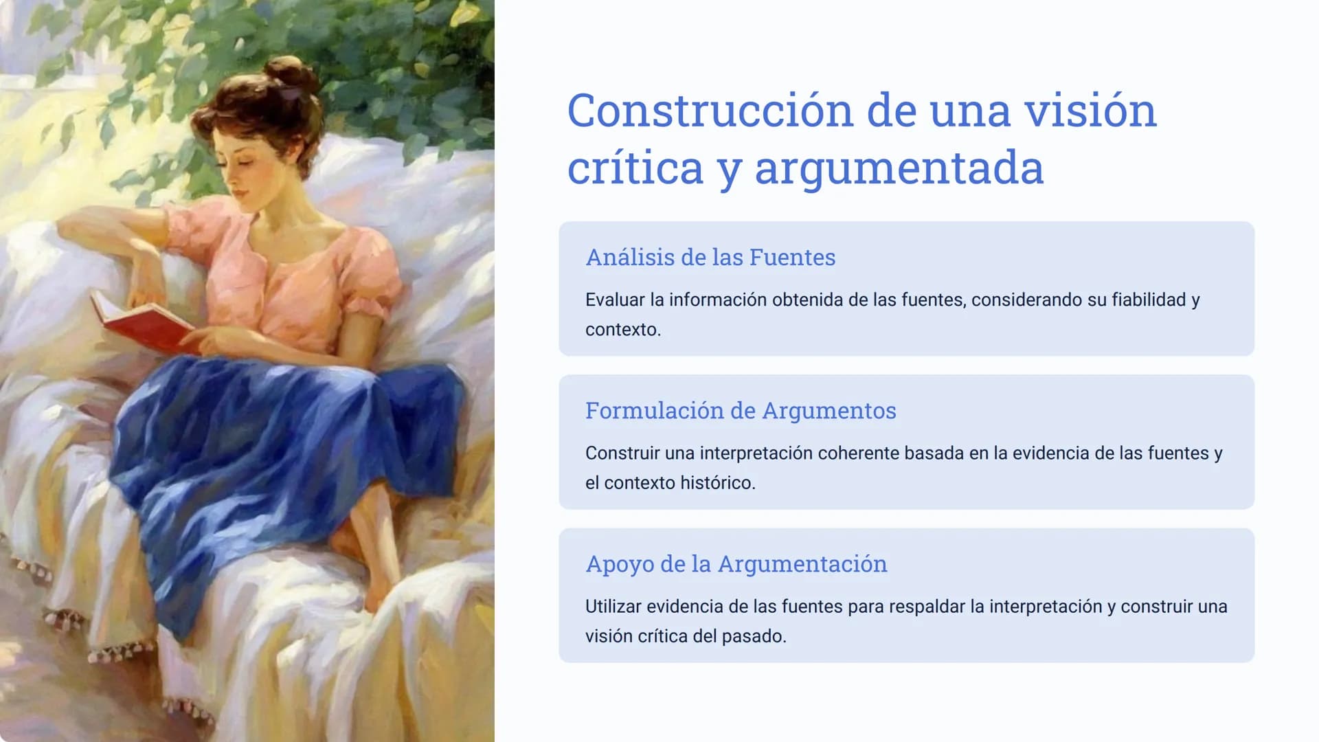 pensamiento
histórico

El pensamiento histórico nos permite comprender el pasado y
cómo éste impacta el presente. Esta herramienta nos ayuda