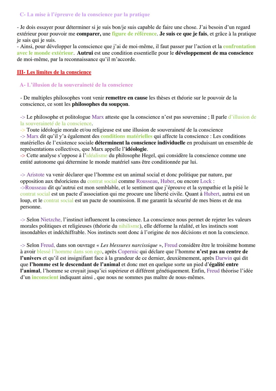 Introduction:

Notion I-La conscience

Étymologie du mot conscience: du latin « cum scientia > = accompagné de savoir
Définition de la consc