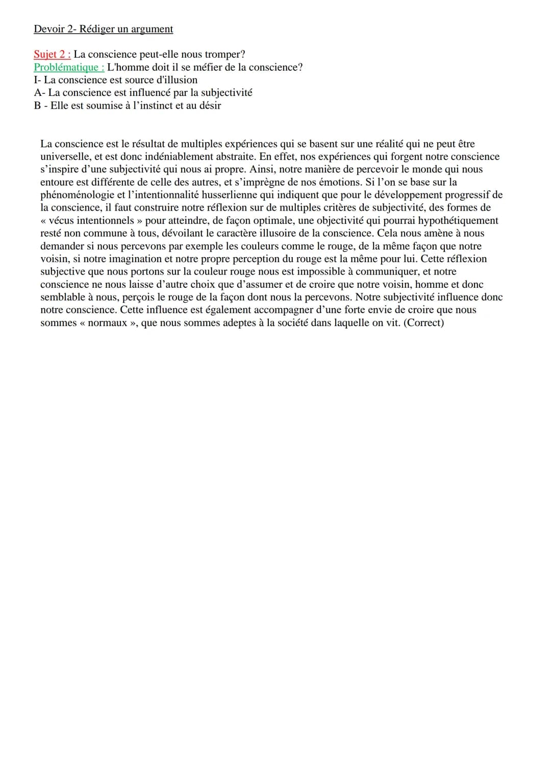 Introduction:

Notion I-La conscience

Étymologie du mot conscience: du latin « cum scientia > = accompagné de savoir
Définition de la consc