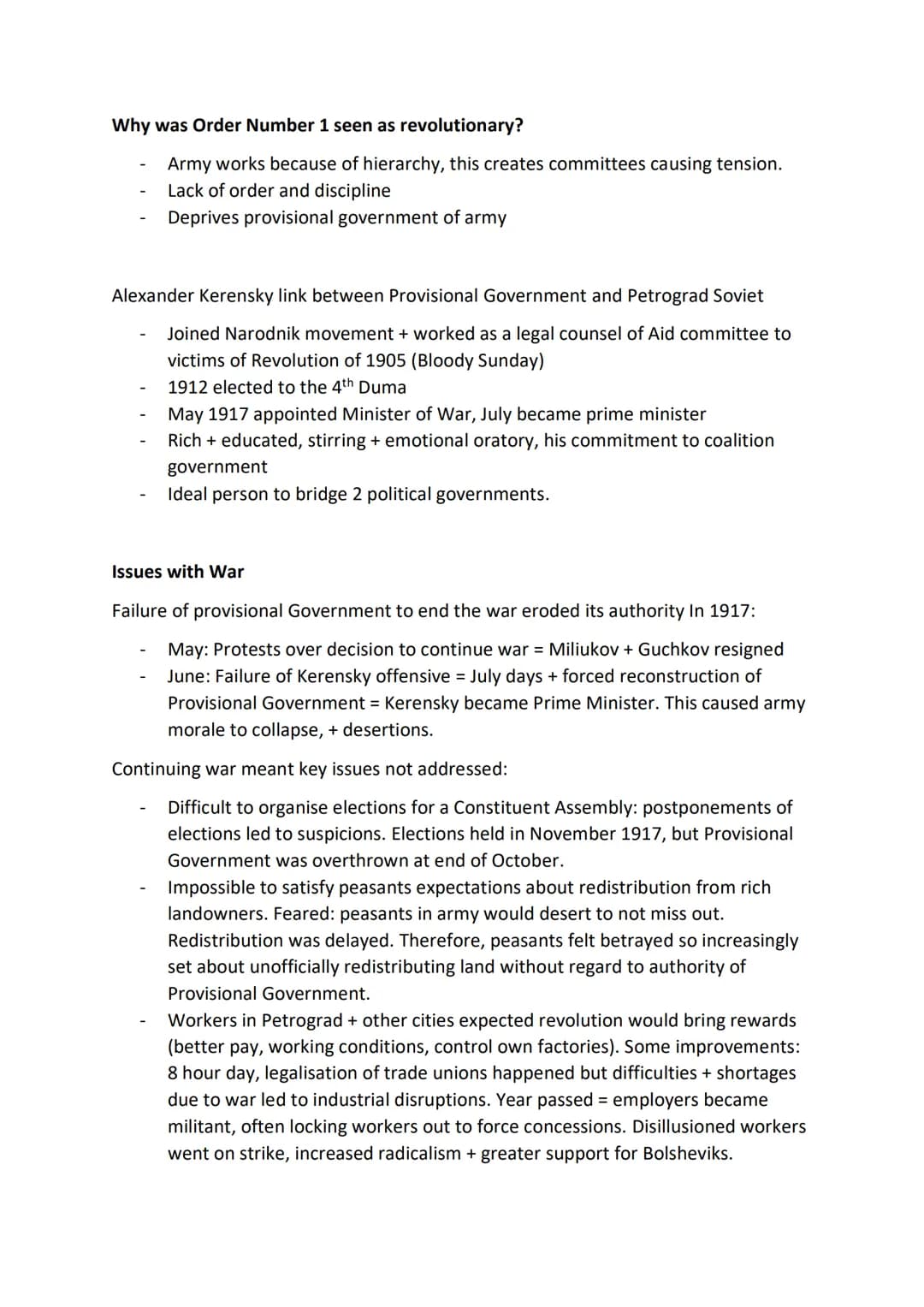 # Provisional Government

Nature of provisional government

- 2nd March 1917 Duma leaders assumed control after Tsar Nicholas II
abdicated.
