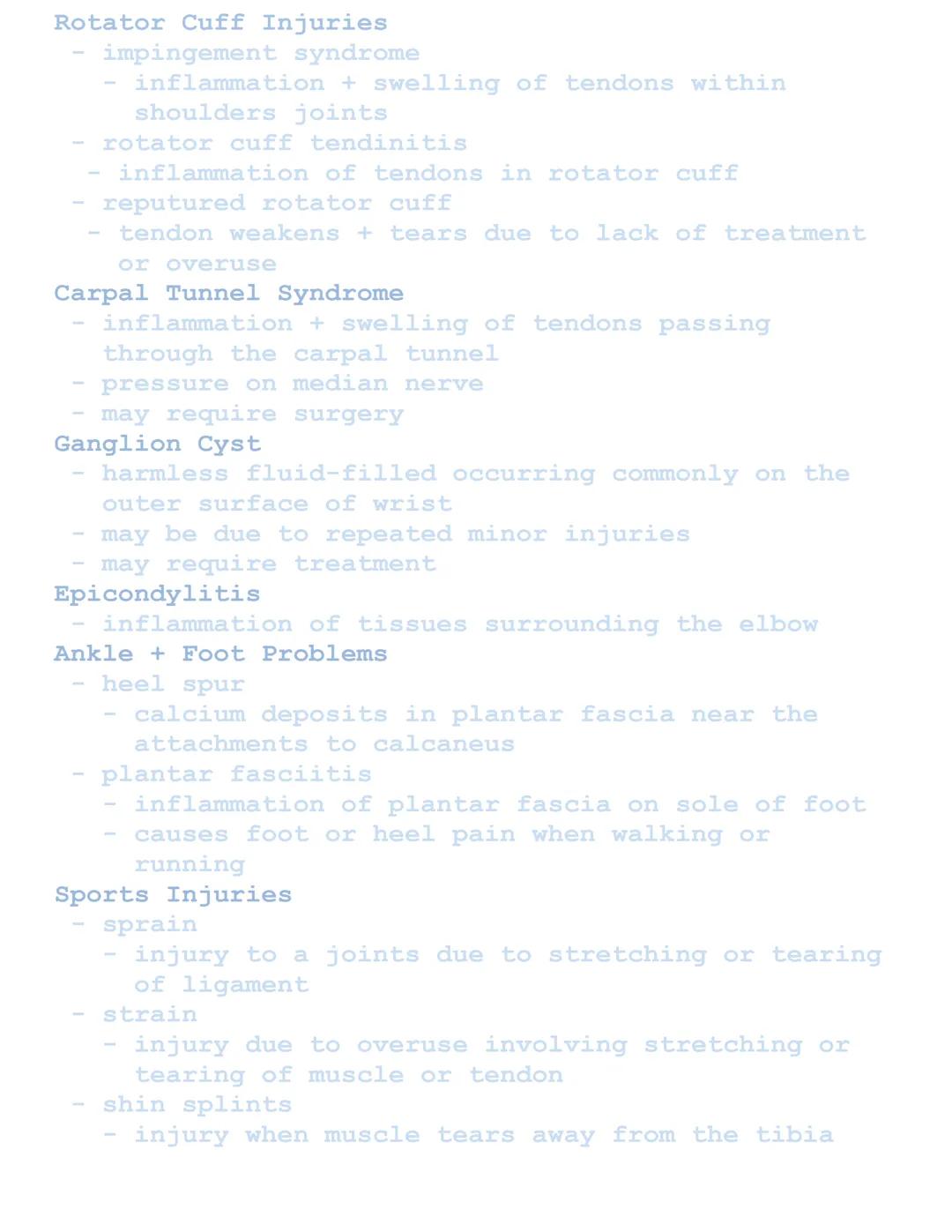 Muscular System

Related Combining Forms
Muscles: muscul/o, my/o, myos/o
Fascia: fasci/o
Tendons: ten/o, tend/o, tendin/o

Functions of Musc