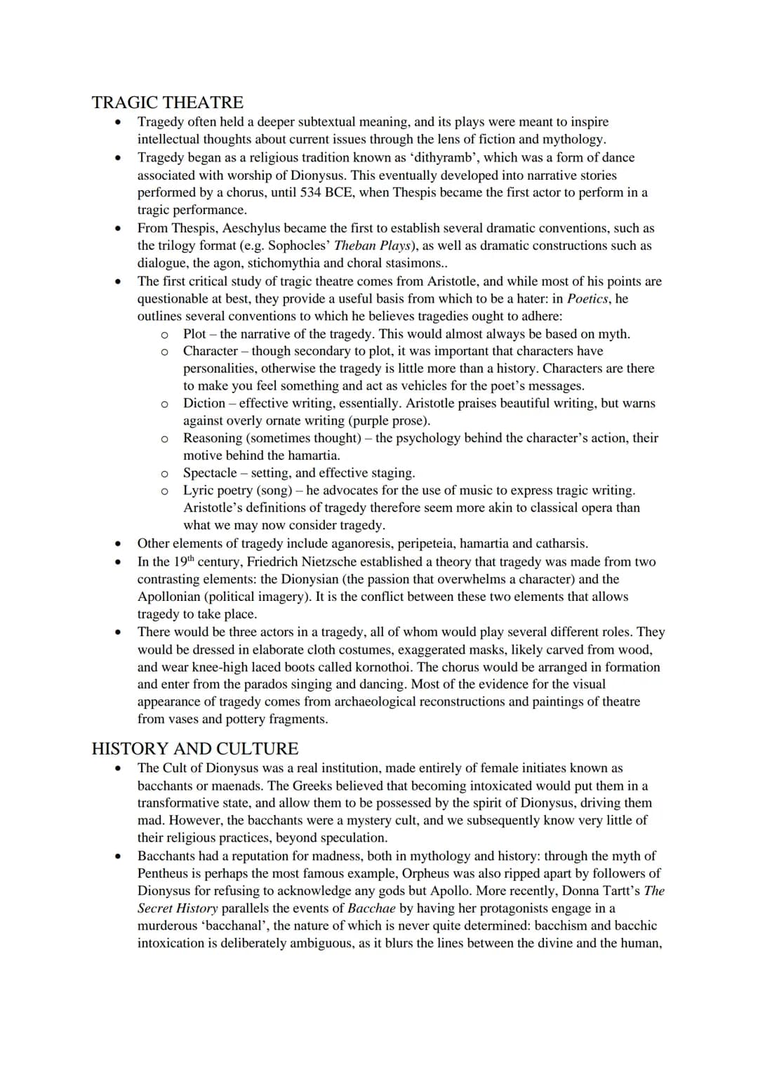 # 'BACCHAE' STUDY GUIDE

CONTEXT

EURIPIDES

- One of the three great Athenian tragedians, along with Aeschylus and Sophocles
- Famous for h