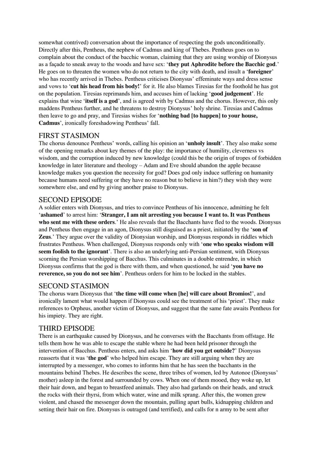 # 'BACCHAE' STUDY GUIDE

CONTEXT

EURIPIDES

- One of the three great Athenian tragedians, along with Aeschylus and Sophocles
- Famous for h