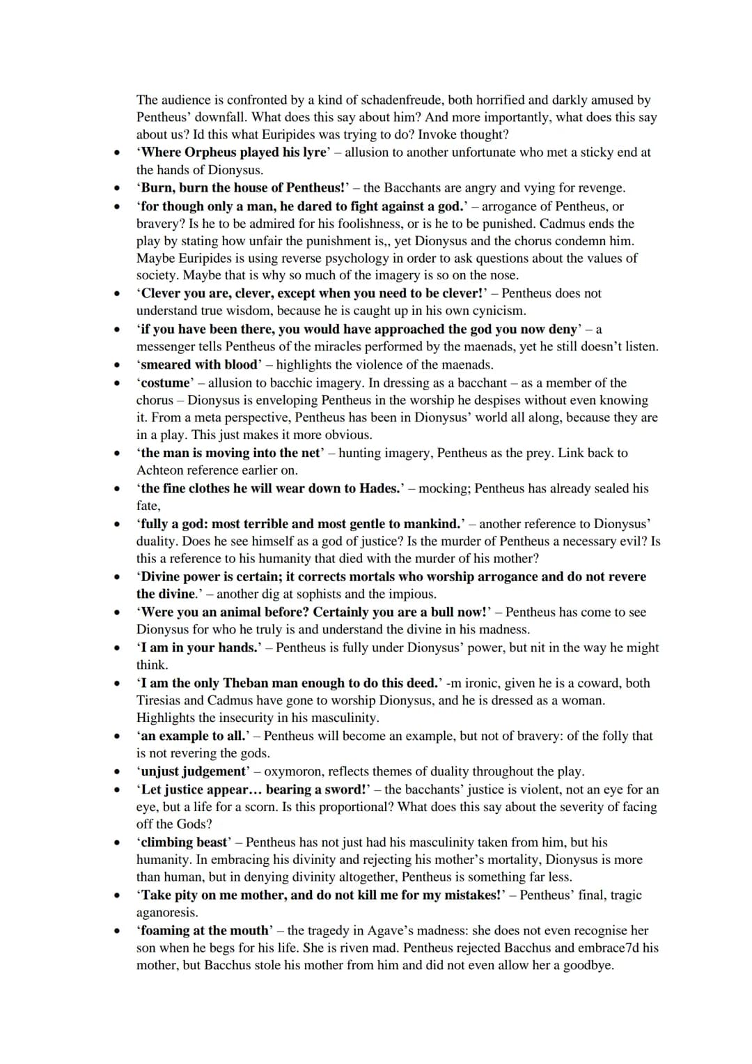 # 'BACCHAE' STUDY GUIDE

CONTEXT

EURIPIDES

- One of the three great Athenian tragedians, along with Aeschylus and Sophocles
- Famous for h