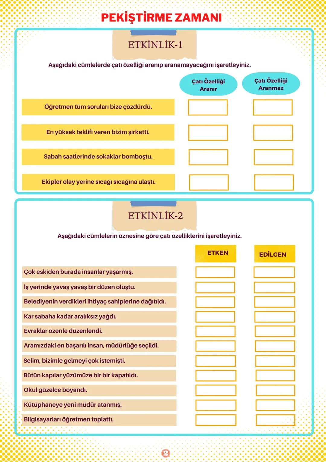 *   
*   

# FİİLDE ÇATI

# BÜYÜK TÜRKÇE AİLESİ ETKİNLİKLERİ # bta BÜYÜK TÜRKÇE AİLESİ
ETKİNLİKLERİ

# BÜYÜK TÜRKÇE AİLESİ

# Türkçe
atolyes