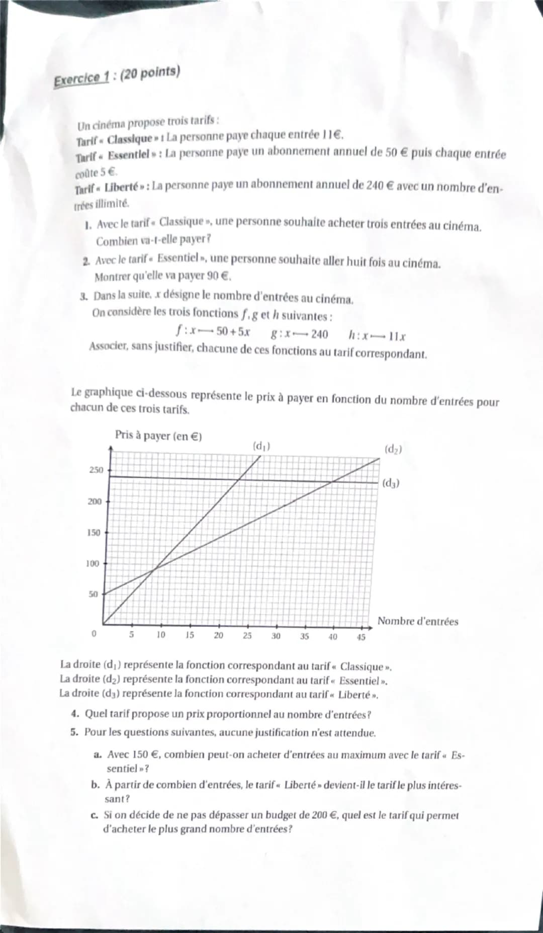 # DIPLÔME NATIONAL DU BREVET

MATHÉMATIQUES

Série générale

Durée de l'épreuve: 2 h 00 - 100 points

Matériel autorisé

L'usage de la calcu