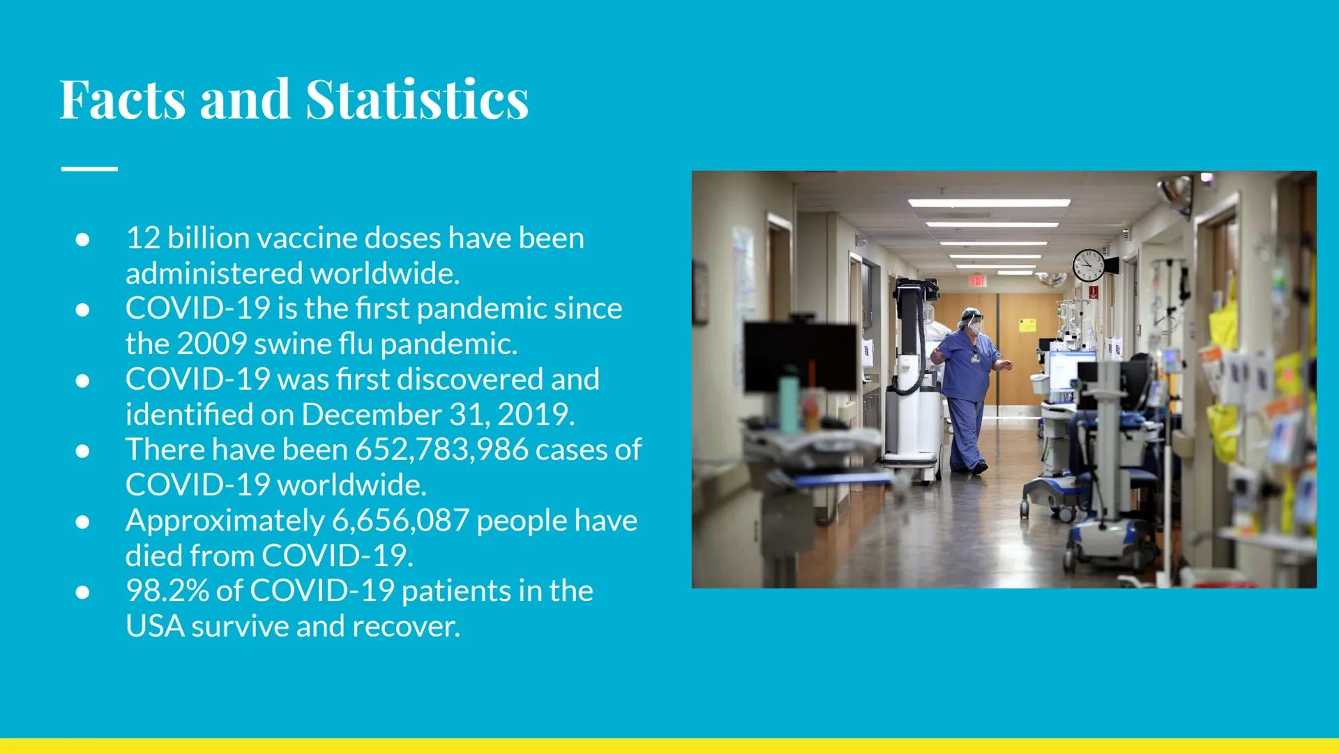 # COVID-19

Kai Davison # Overview

- COVID-19 is a type of flu that was originally
discovered in China in 2019.
- The term coronavirus is a