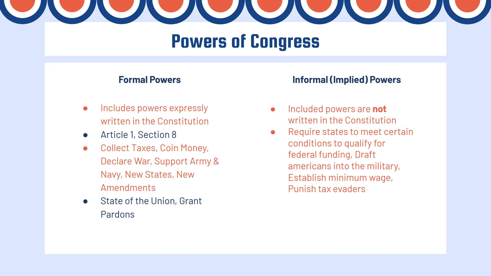 # Separation of
# Powers
Basics of the Three Branches Bellringer

1. Which principle of the government deals with the
division of power betw
