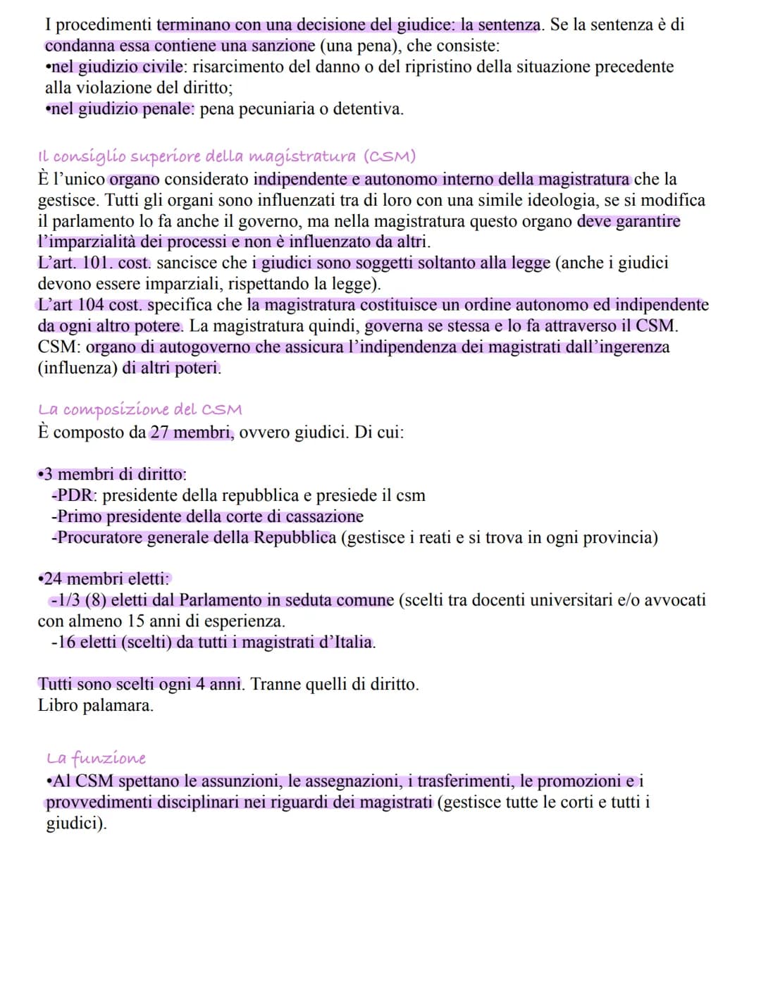 # La magistratura

La magistratura è l'insieme degli organi che esercitano la funzione giurisdizionale (il potere
giuridico: far rispettare 