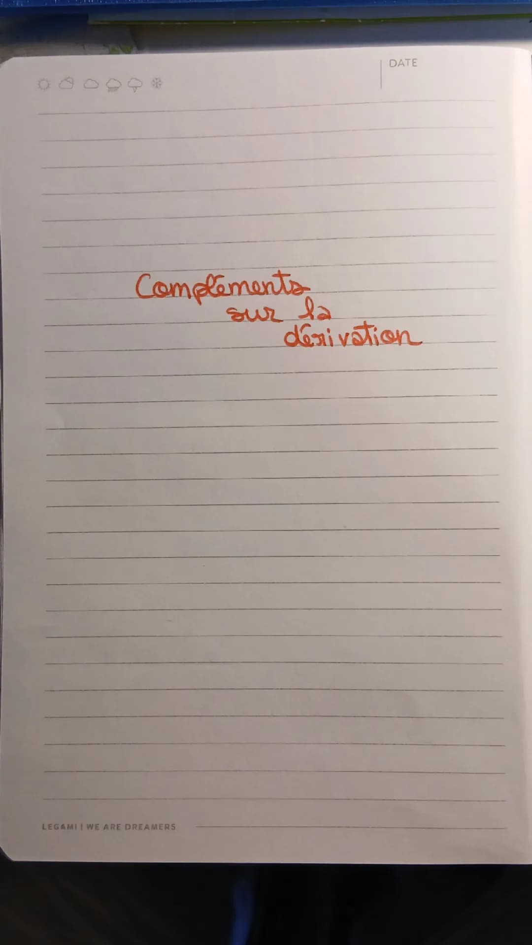 DATE
900000

• composée de deux fcto

On convidere 2 fot u(x) et v (oc) tq=

• pour tout $x \in I$, $M(x) \in J$

• vest del sur l'intervall