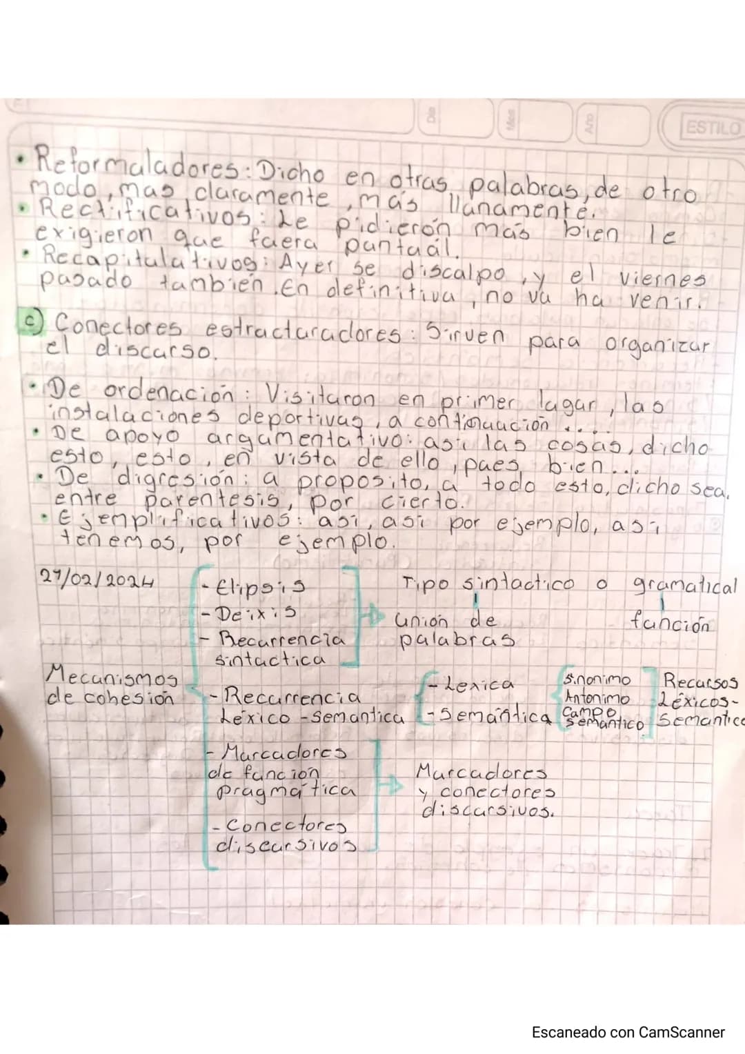 # Coherencia y Cohesion

19022024 ESTILO

- Coherencia Le da sentido al textos conectar el
tema, secuencia tematica, organización de las
ide