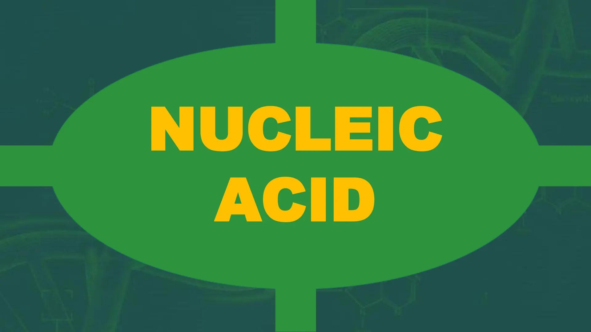 # NUCLEIC
# ACID When you hear the word
"nucleic acid", what
comes to your mind? # History on
Background # Friedrich Miescher
• was a Swiss 