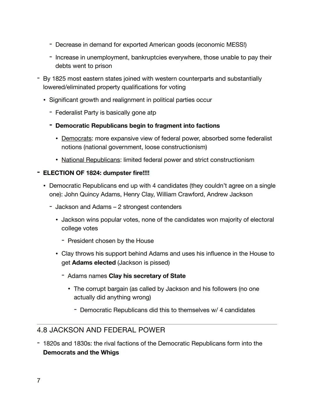 AP US HISTORY 2023

UNIT 4: 1800-1848

4.2 RISE OF POLITICAL PARTIES AND THE AGE OF JEFFERSON

- First two presidents were both Federalists
