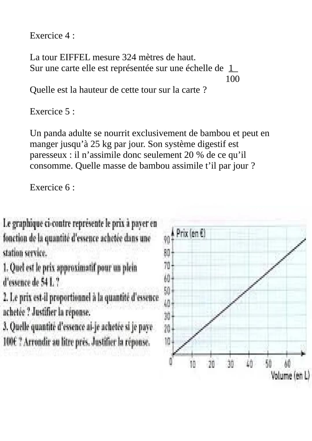 # Propotionnalité

Exercice 1:

Parmi ces situations suivantes, laquelle n'est pas une situation de
proportionnalité ?

1.  3 kg de pommes c