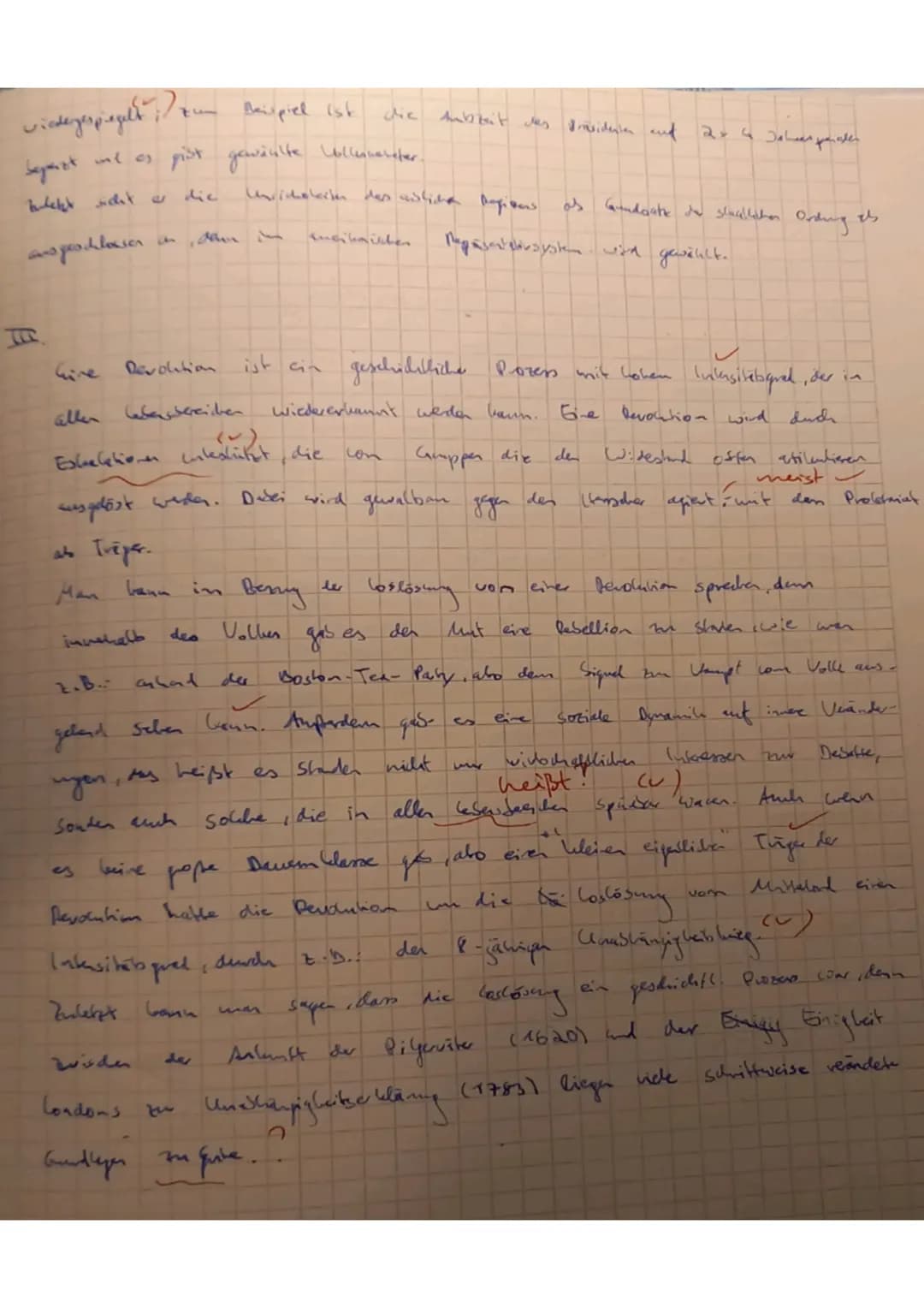 J1/1
Geschichte 2-stündig
Klassenarbeit Nr. 1
AMERIKANISCHE REVOLUTION
25.11.2019

1.) Begriffsdefinition:
(3/4VP)
→ Erkläre in wenigen Sätz