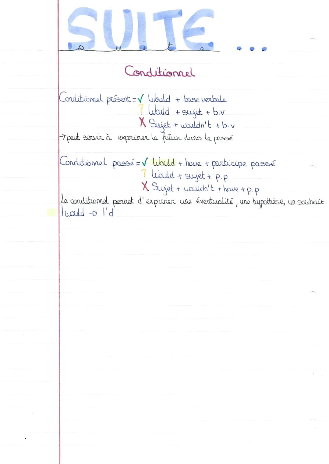 # ANGLAIS

les temps

Présent simple et présent BE + -ing

Présent simple = base verbale (infinitif sans le "to")

terminaison→ 3º pers. sin