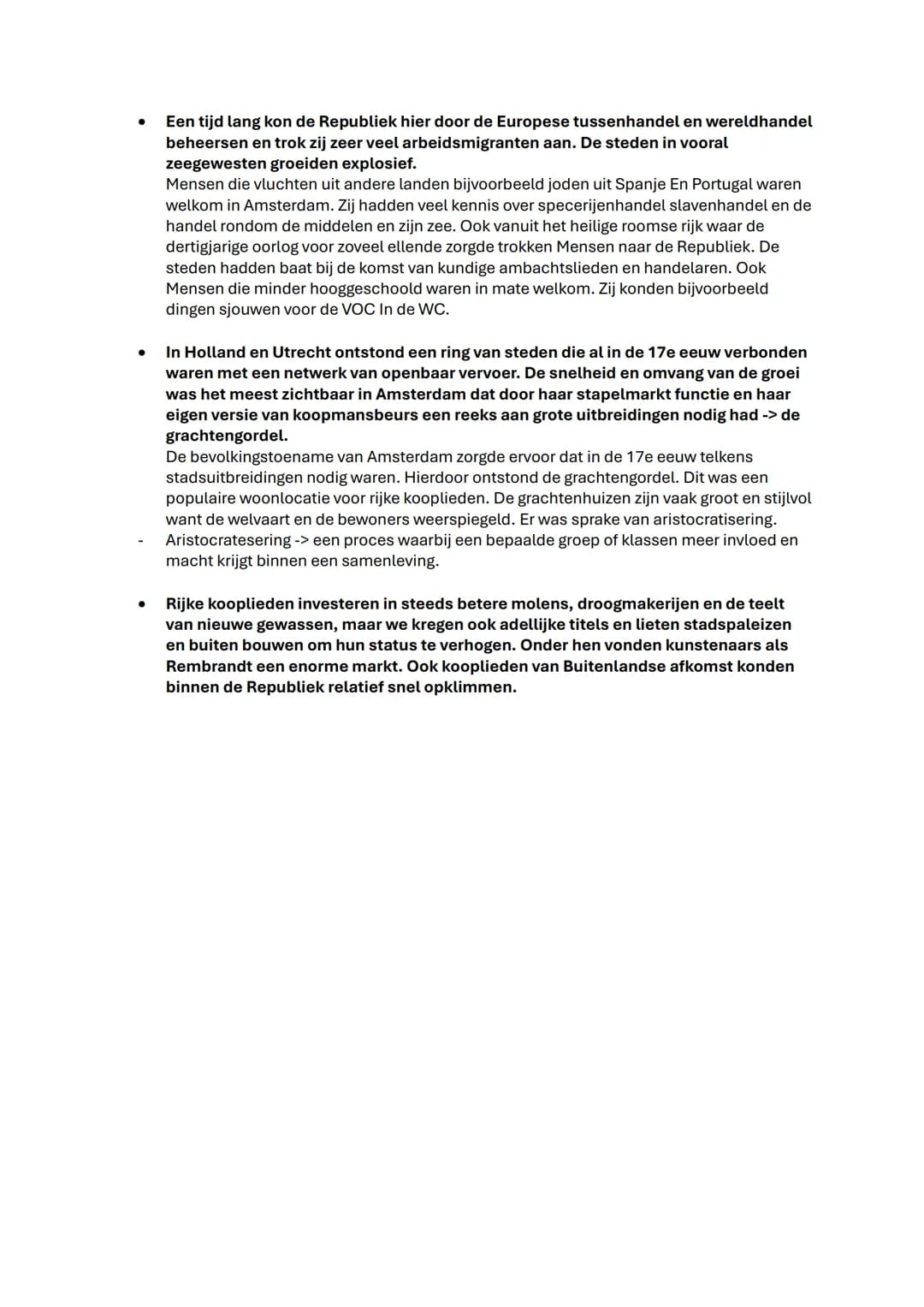Uitleg hoe zit de samenvatting in elkaar:

- Streepjes betekenen begrippen bijvoorbeeld ->
- Ambachtslieden -> personen die in de nijverheid