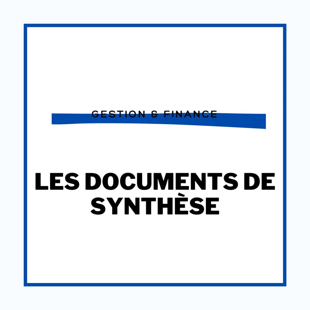 GESTION & FINANCE

LES DOCUMENTS DE
SYNTHÈSE # LE COMPTE DE RÉSULTAT

GF

Le compte de résultat est un document obligatoire
pour toutes les 