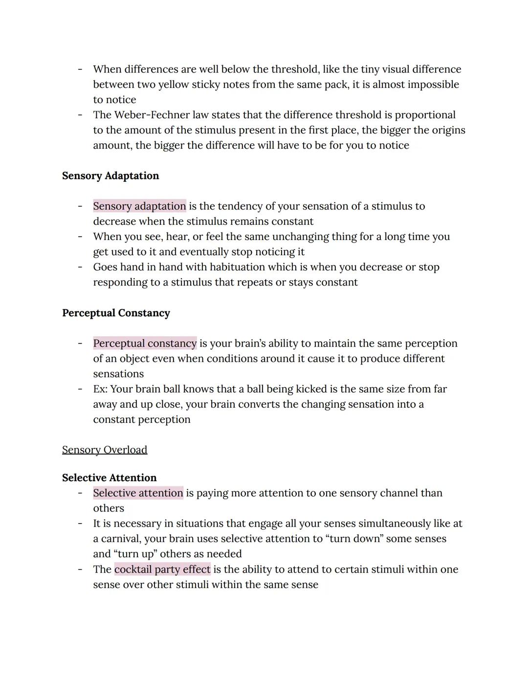 # Chapter 3: Sensation and Perception

Sensation vs. Perception

Sensation
- Sensation is the ability of your sensory organs to pick up ener