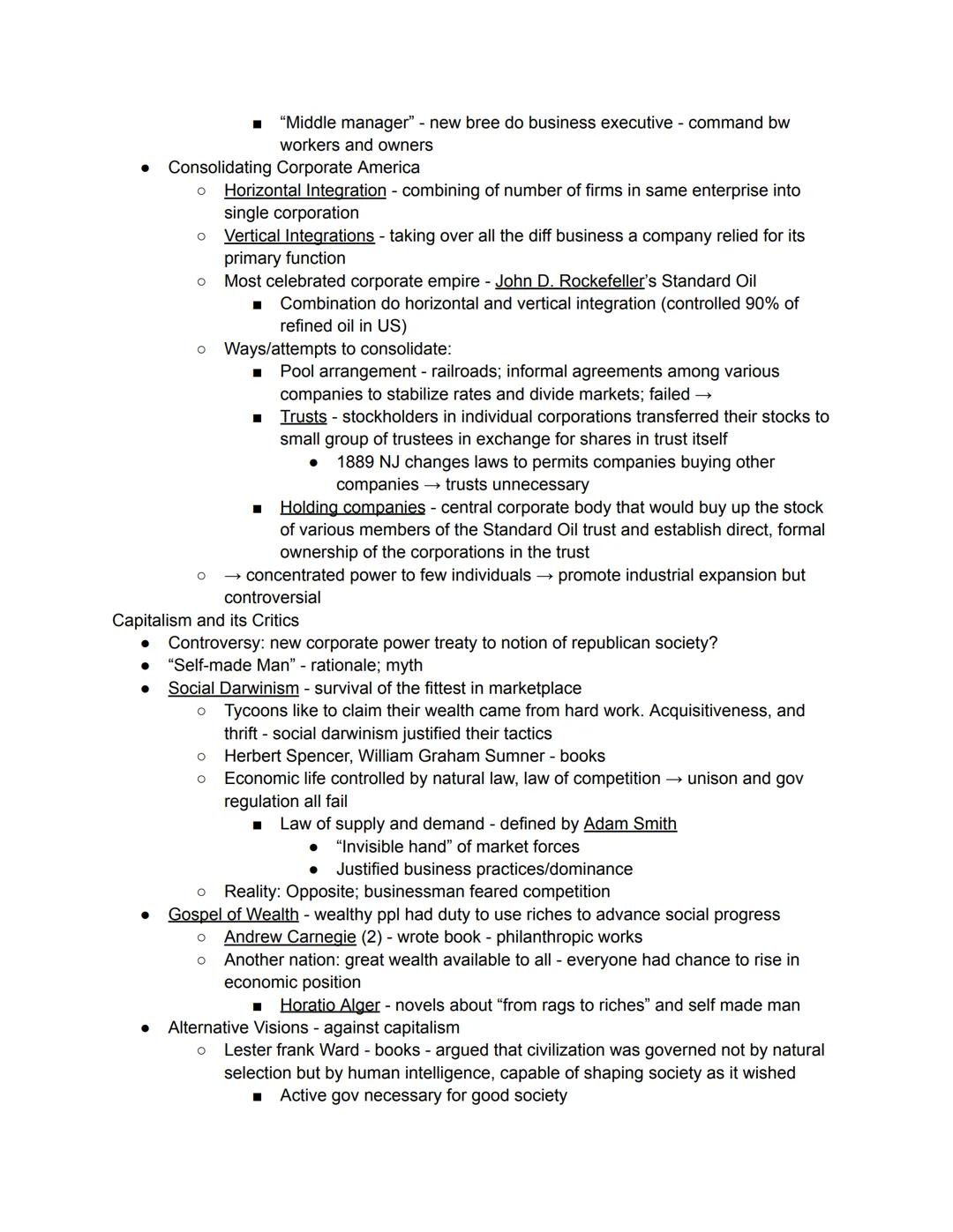 Late 19th century - after civil war - tech developments
Sources of Industrial growth
*   Most important tech development - iron and steel pr