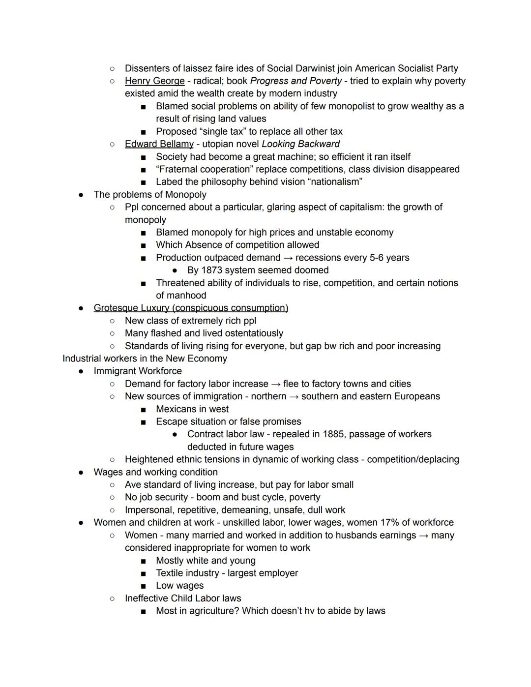 Late 19th century - after civil war - tech developments
Sources of Industrial growth
*   Most important tech development - iron and steel pr