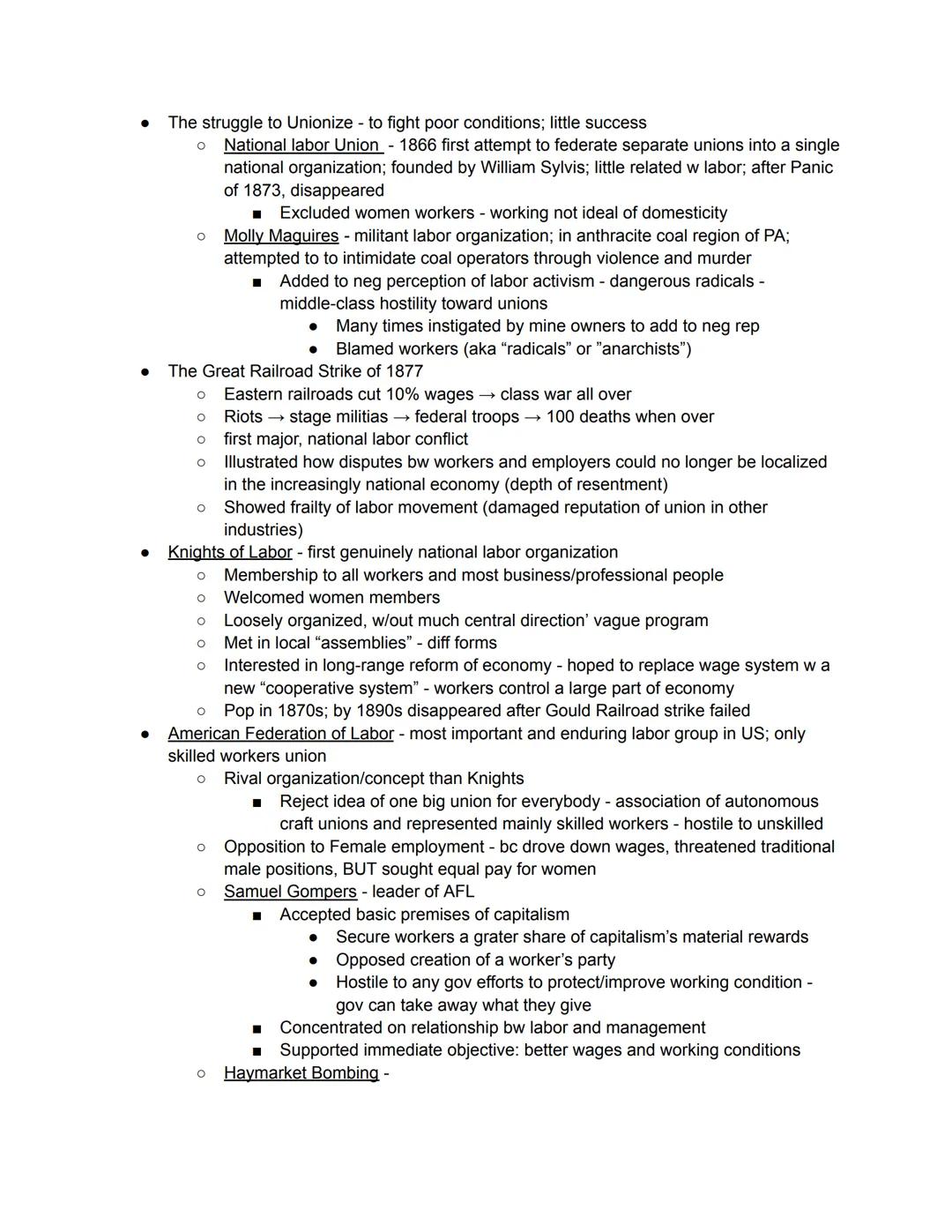 Late 19th century - after civil war - tech developments
Sources of Industrial growth
*   Most important tech development - iron and steel pr