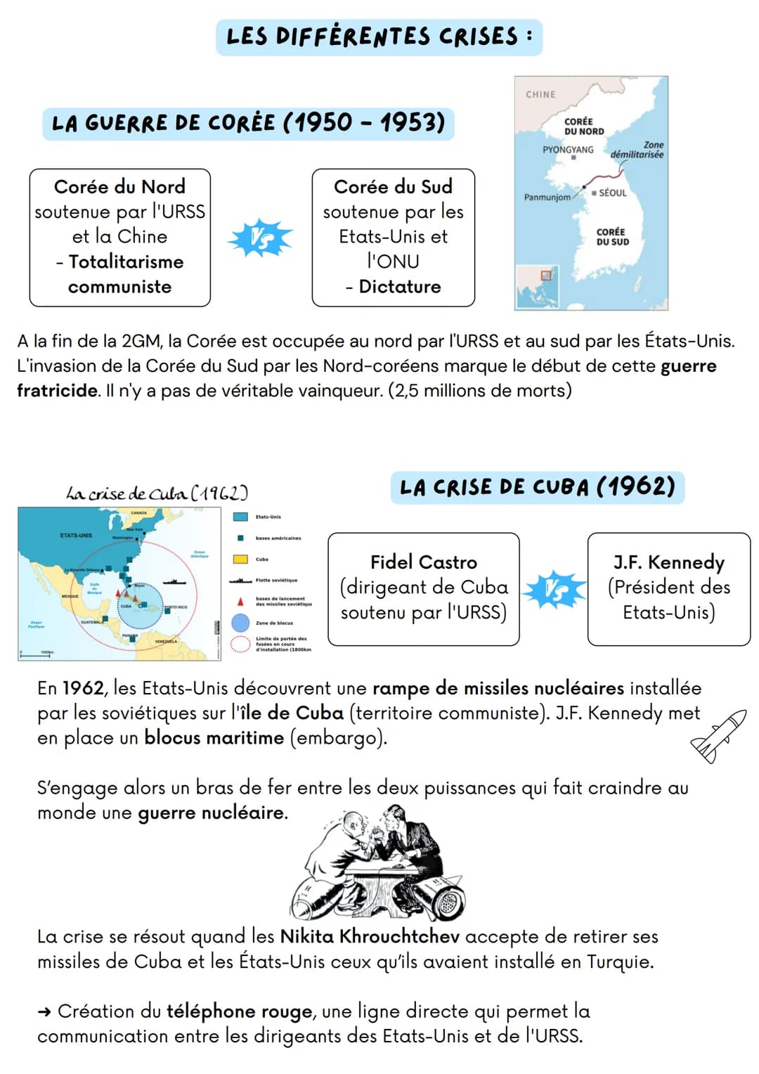 # LA GUERRE FROIDE: 1947 - 1991

La Guerre froide est une période de tensions de 1947 à 1991 entre le bloc de l'Est
et le bloc de l'Ouest, c