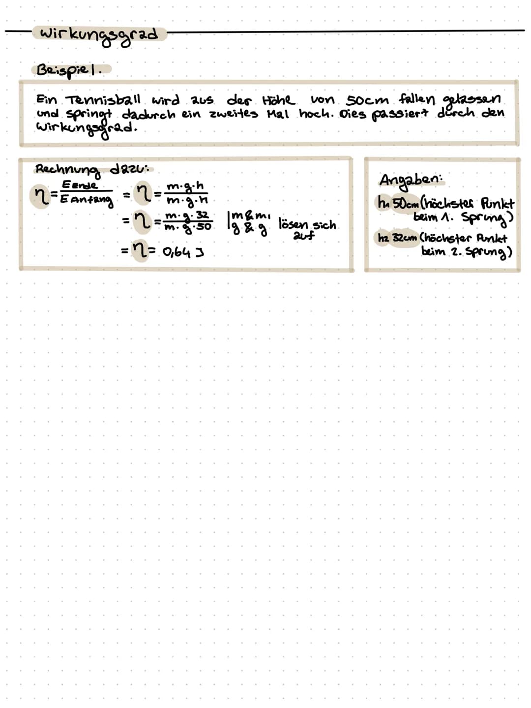 # Physik-Lernzettel

## Themen der Klassenarbeit

- Energieformen (1. oder 2. Stunde).
- Energieumwandlung und Energieentwertung inkl. diver