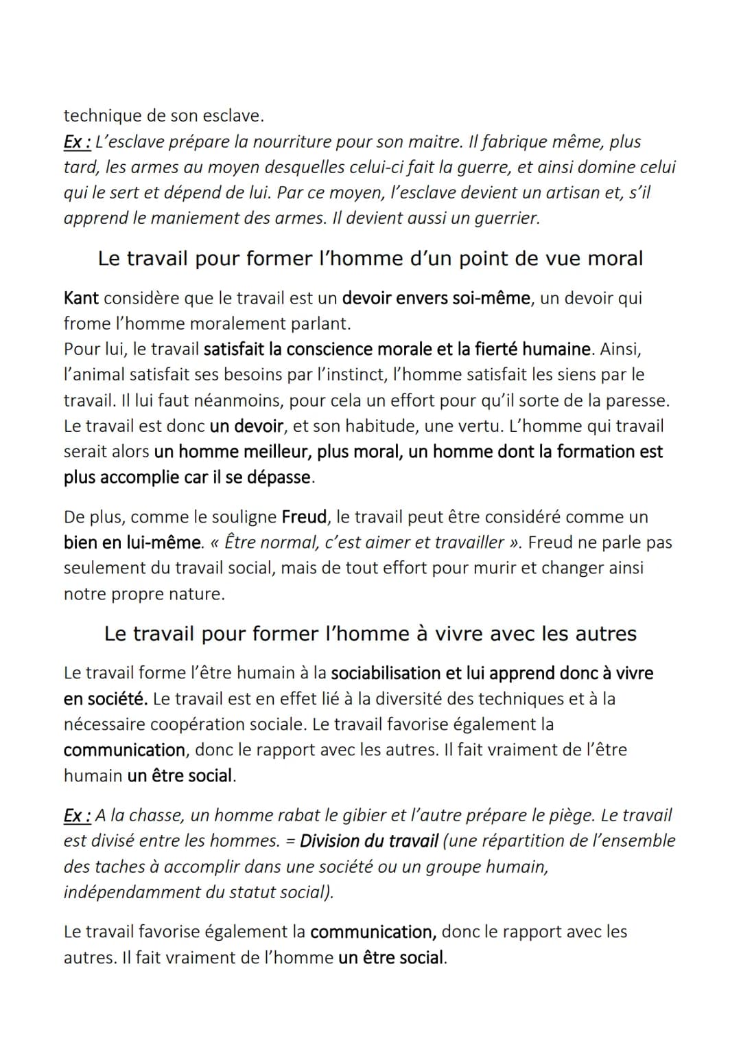 Le travail

1) Définition du travail

Dans la plupart des sociétés humaines actuelles, le travail est une nécessité
pour beaucoup d'êtres hu