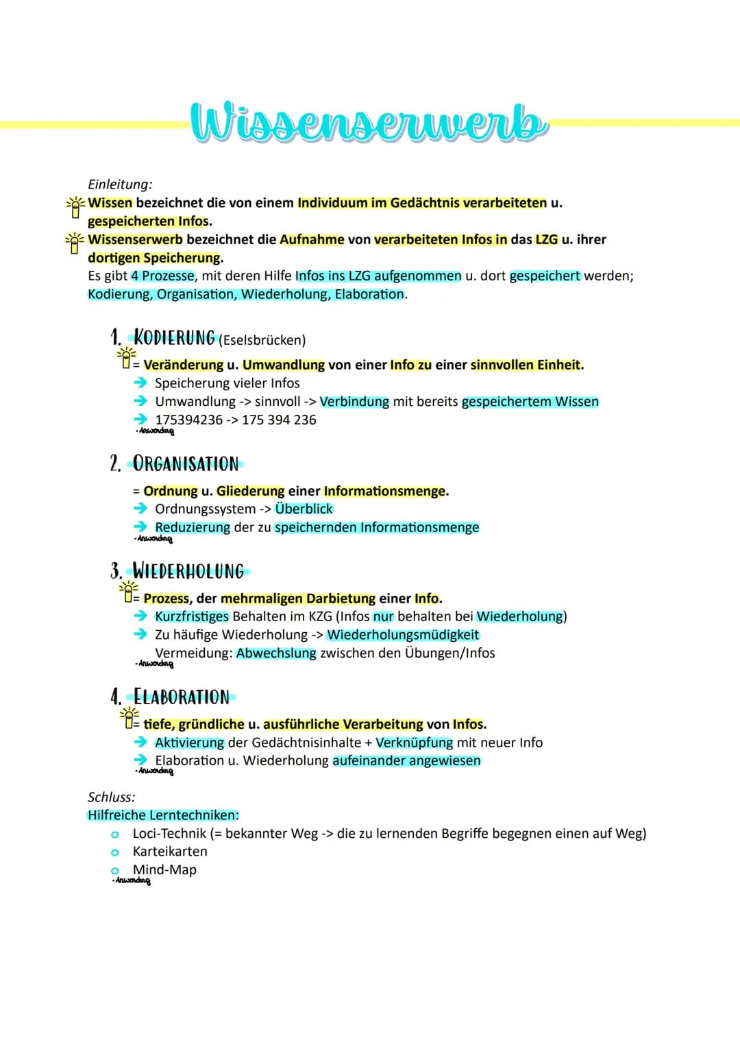 FACHABITUR # Wahrnehmung


 Wahrnehmung
= der Prozess u. das Ergebnis der Informationsgewinnung u. -verarbeitung von Reizen aus
der Umwelt u