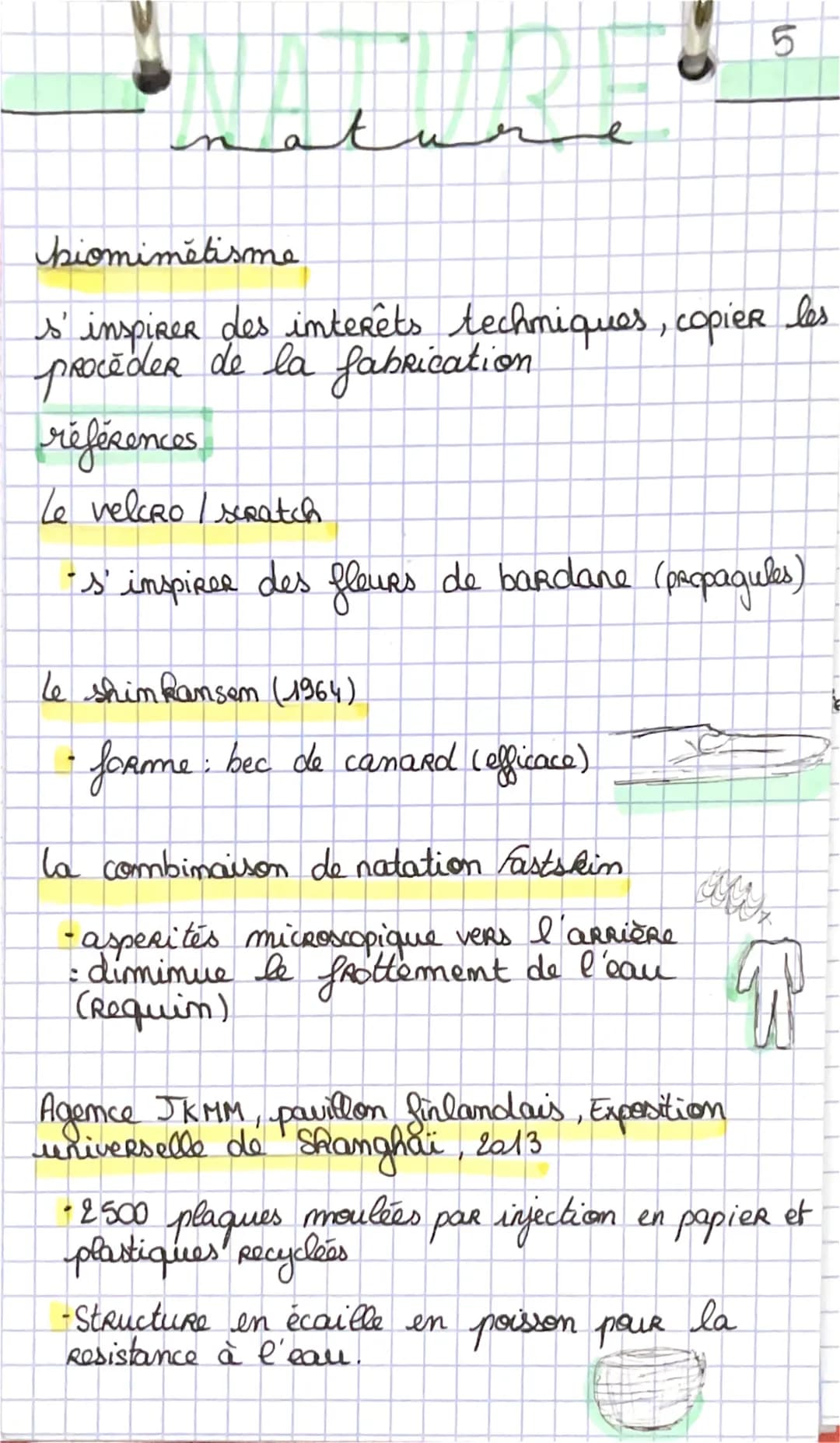 5

nature

biomimétisme
s' inspirer des imterêts techniques, copier les
proceder de la fabrication

références

Le velcro / scratch
-s' insp