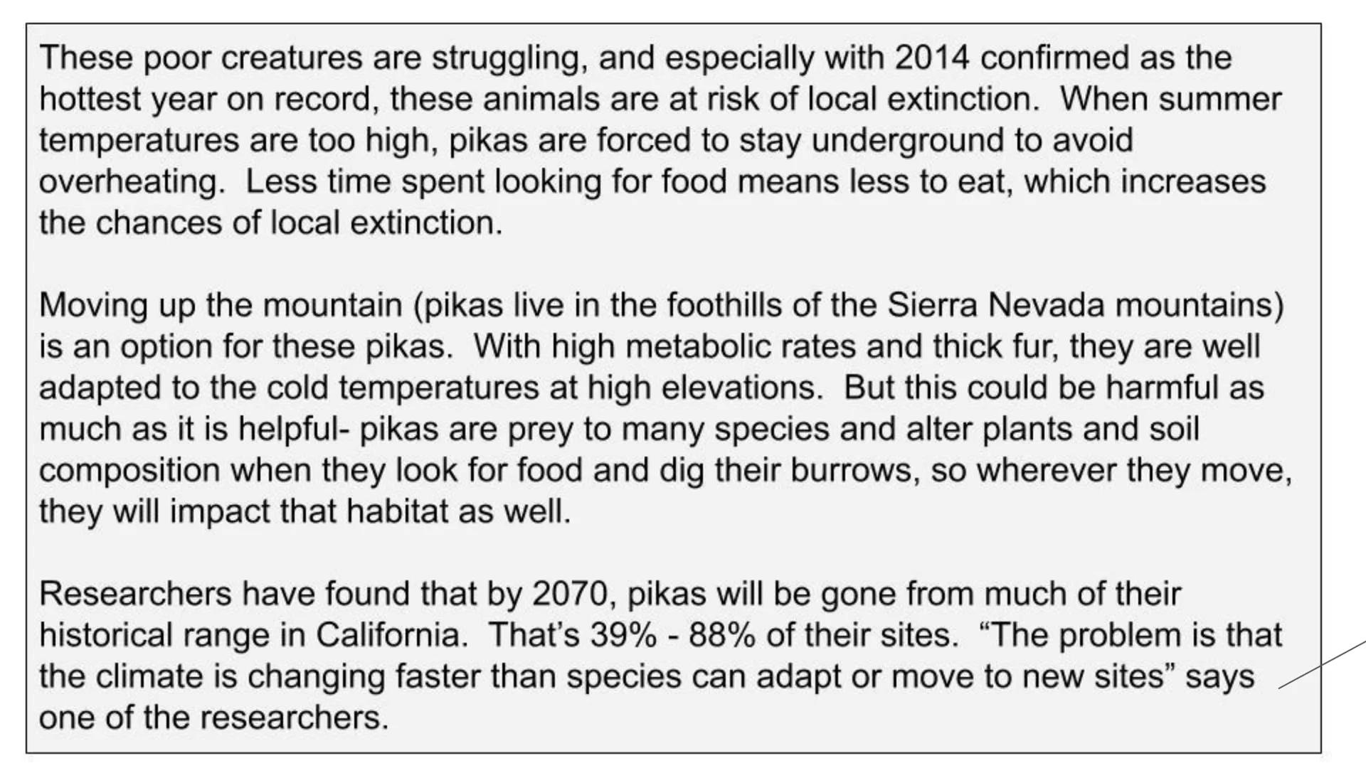Human Impact on the
Earth:
Effects of Environmental
Change on Biodiversity

From Stanford NGSS Integrated Curriculum 2018 Case Study #1: Eff