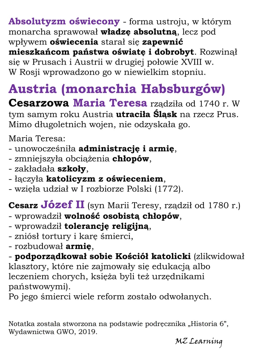 # Nowe potęgi w Europie

Rosja

W 1689 r. władzę objął car Piotr I (Wielki).
Zreformował państwo na wzór zachodni.
- usprawnił administrację