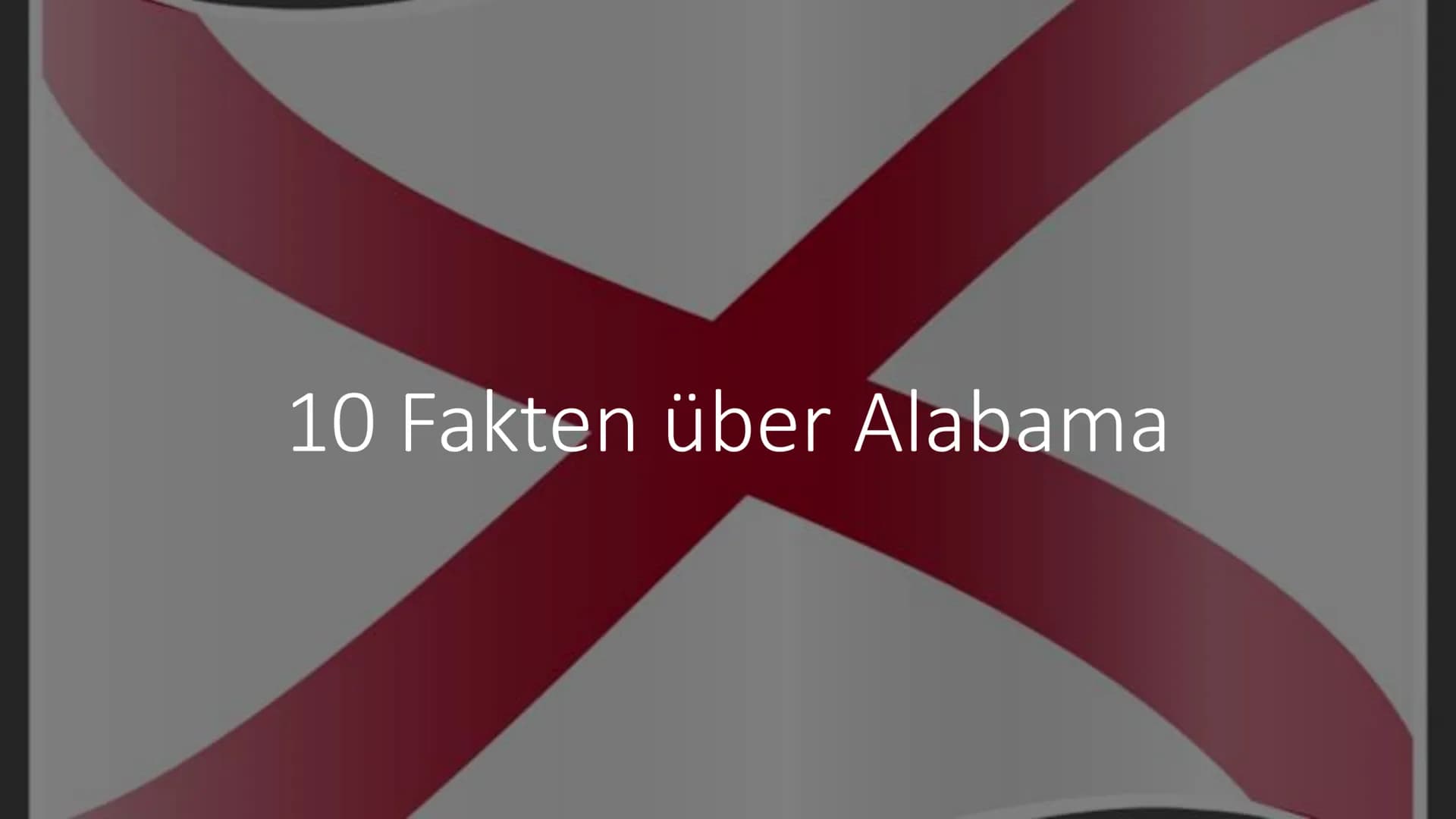 # Der

# Bundesstaat

# Alabama

Von Maurus Kurzmeier

Welcome to

Sweet Home
Alabama

Governor Kay Ivey Inhaltsverzeichnis

• Name
• Bevölk