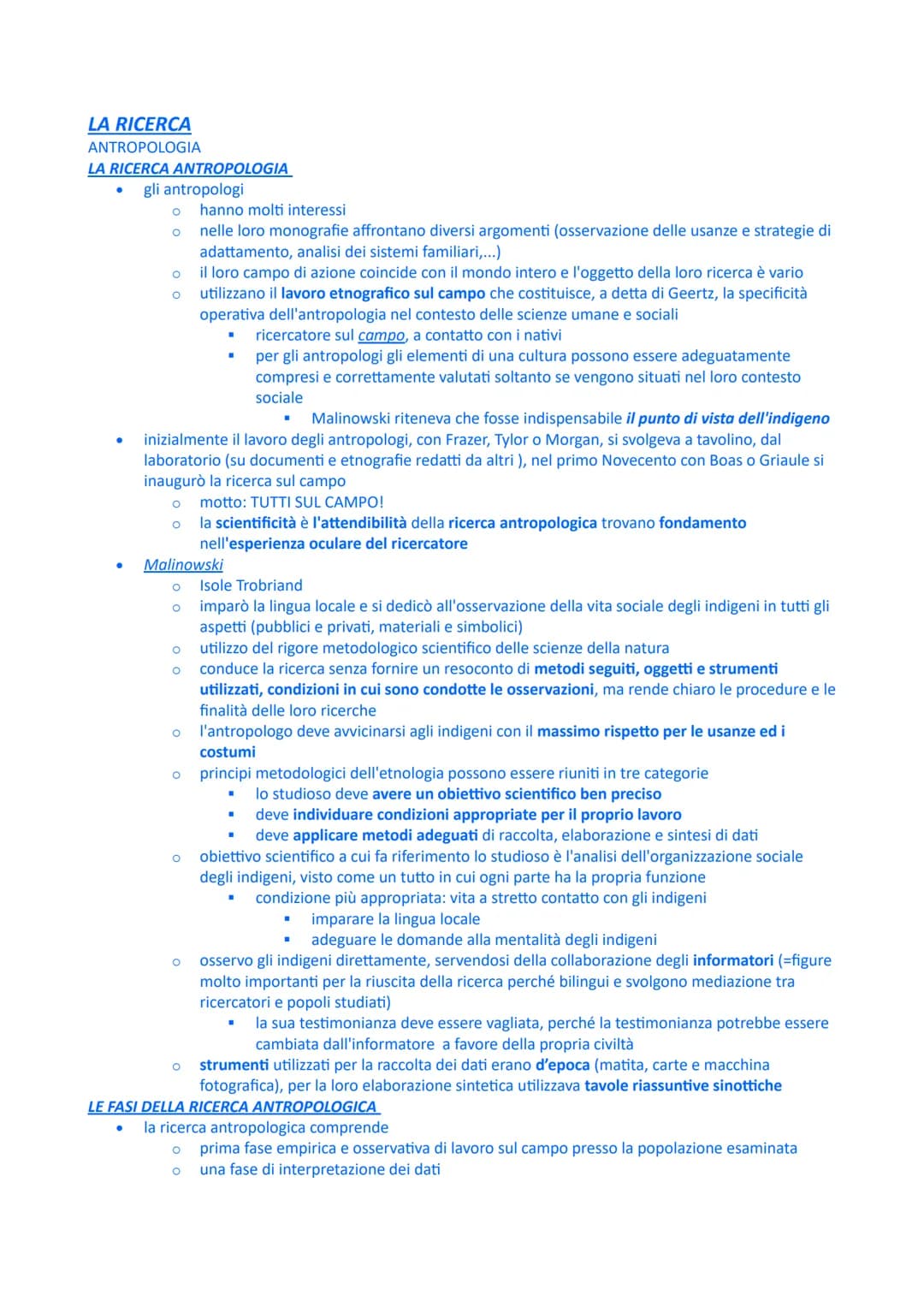 # LA RICERCA
ANTROPOLOGIA
## LA RICERCA ANTROPOLOGIA
*   gli antropologi
    *   hanno molti interessi
    *   nelle loro monografie affront